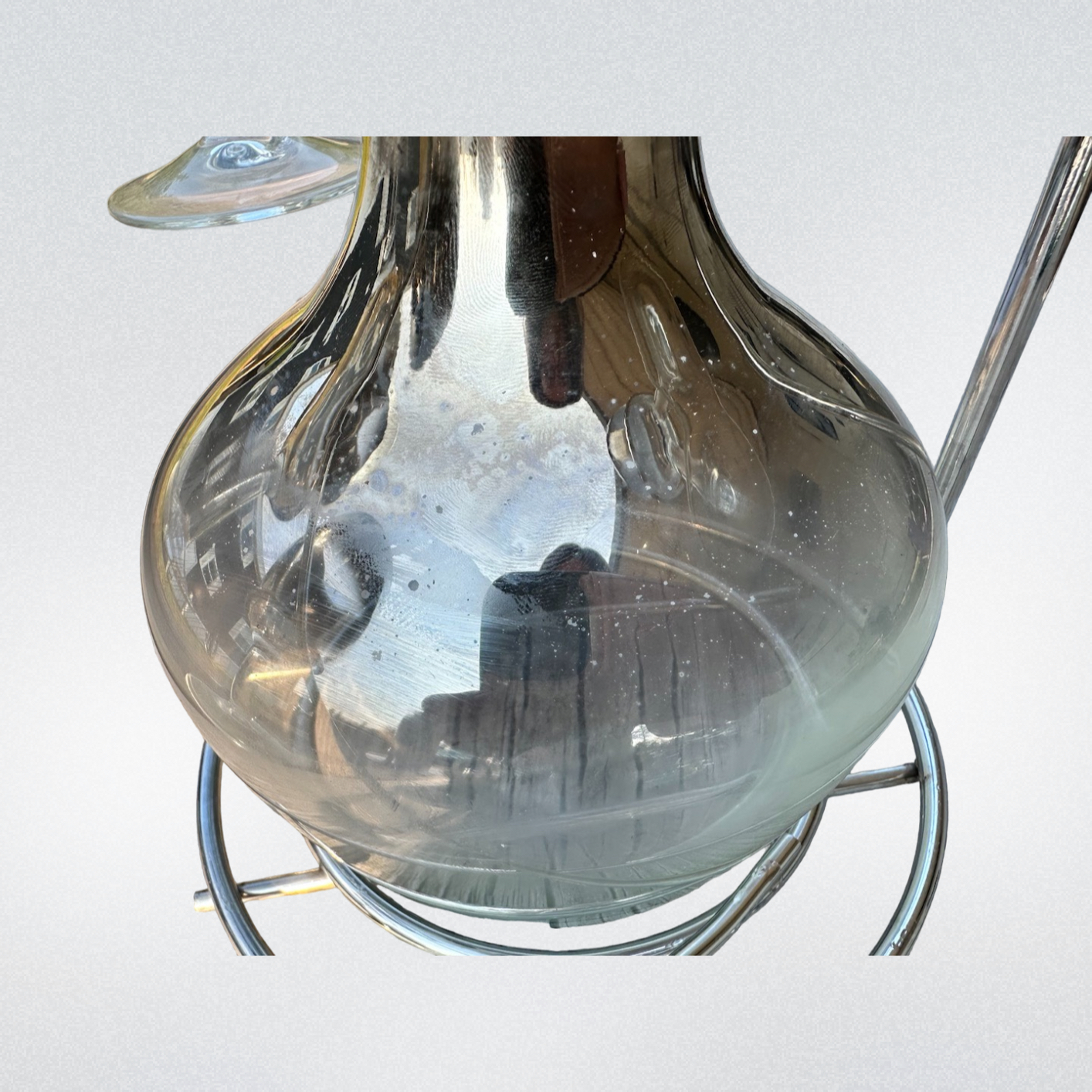 MCM Silver Fade Dorothy Thorpe Decanter & Wine Glass Set on