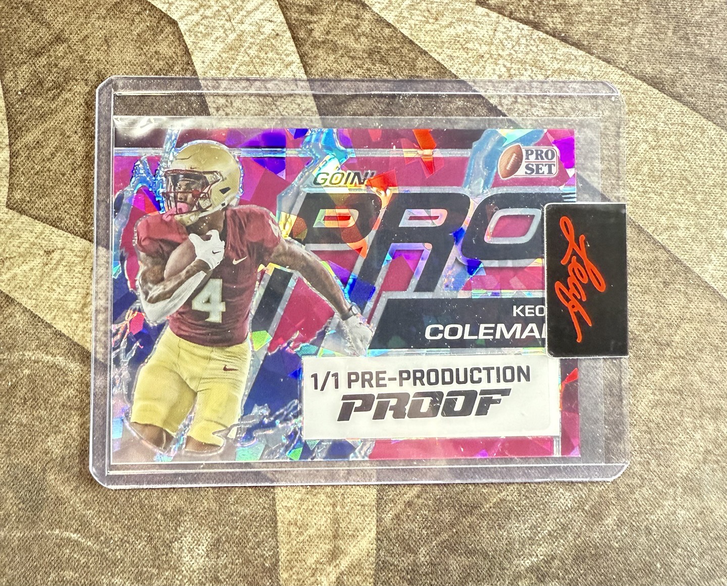 2023 Leaf Pro Set Pre-Production Proof KEON COLEMAN Football 1/1 Bills FSU