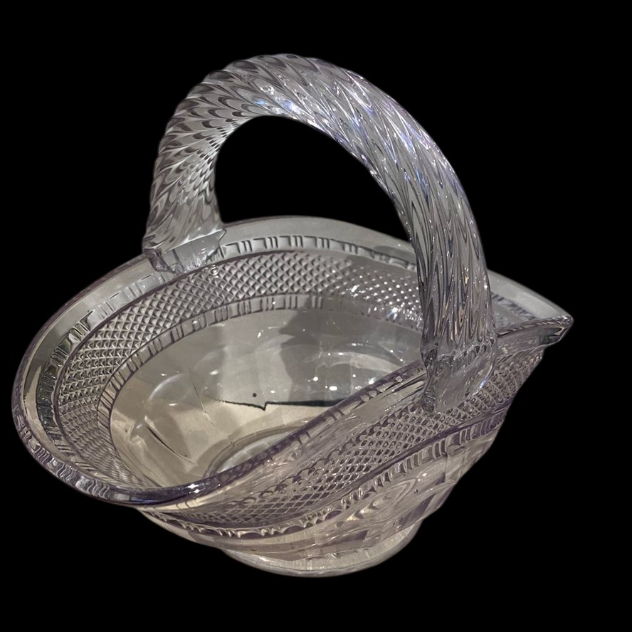 Antique Solarized Purple Glass Basket