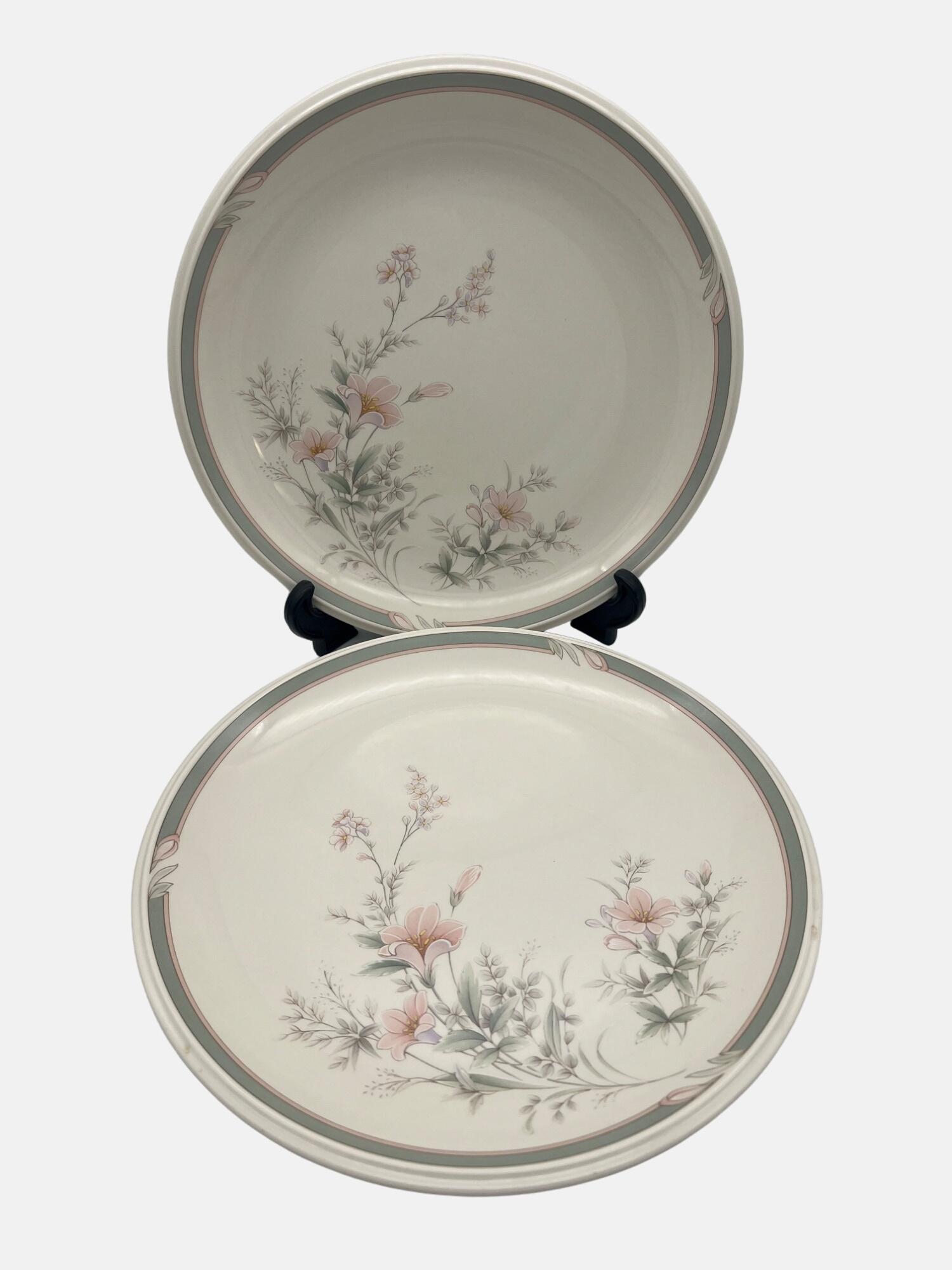 Vintage Noritake Keltcraft Misty Isle Deerfield 2 Dinner Plates Ireland