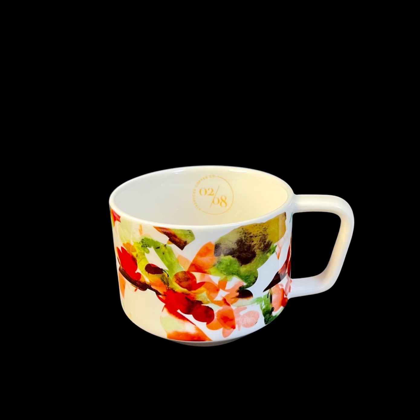 Starbucks Pattern Starbucks 12 oz Coffee/Tea Mug Ceramic 2014 Artisan Floral Watercolor 02/08