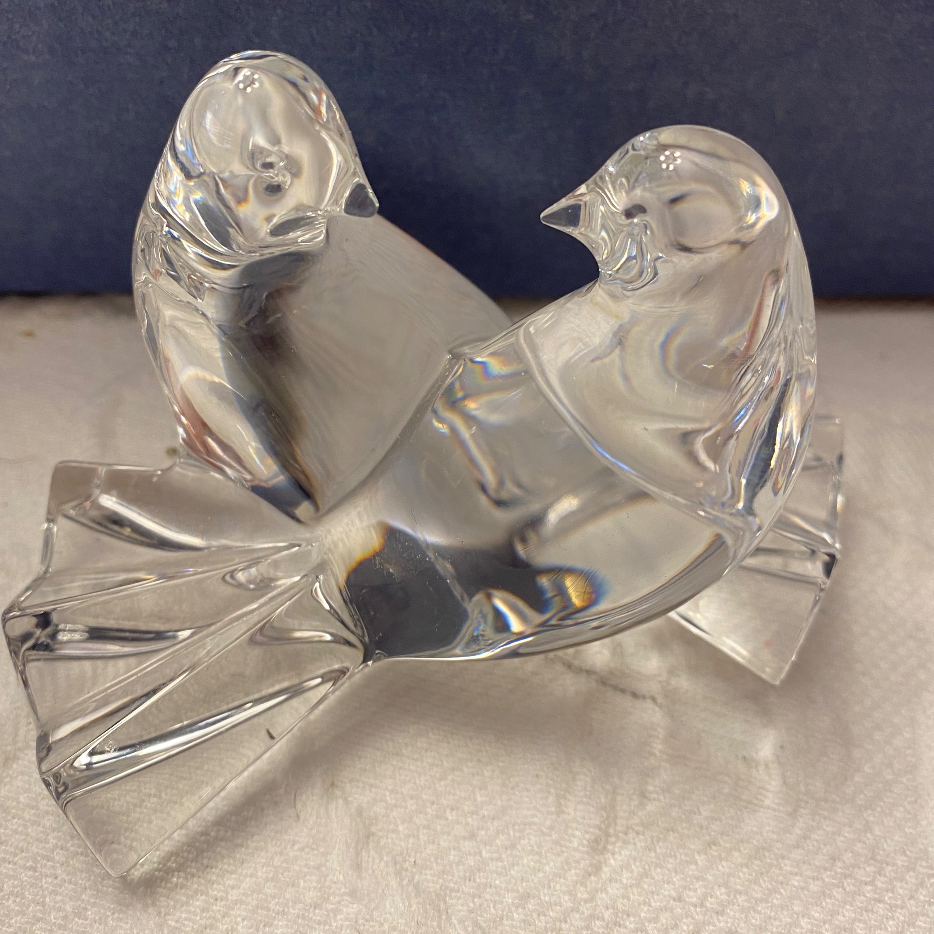 BACCARAT CRYSTAL LOVEBIRDS OR LOVING DOVES