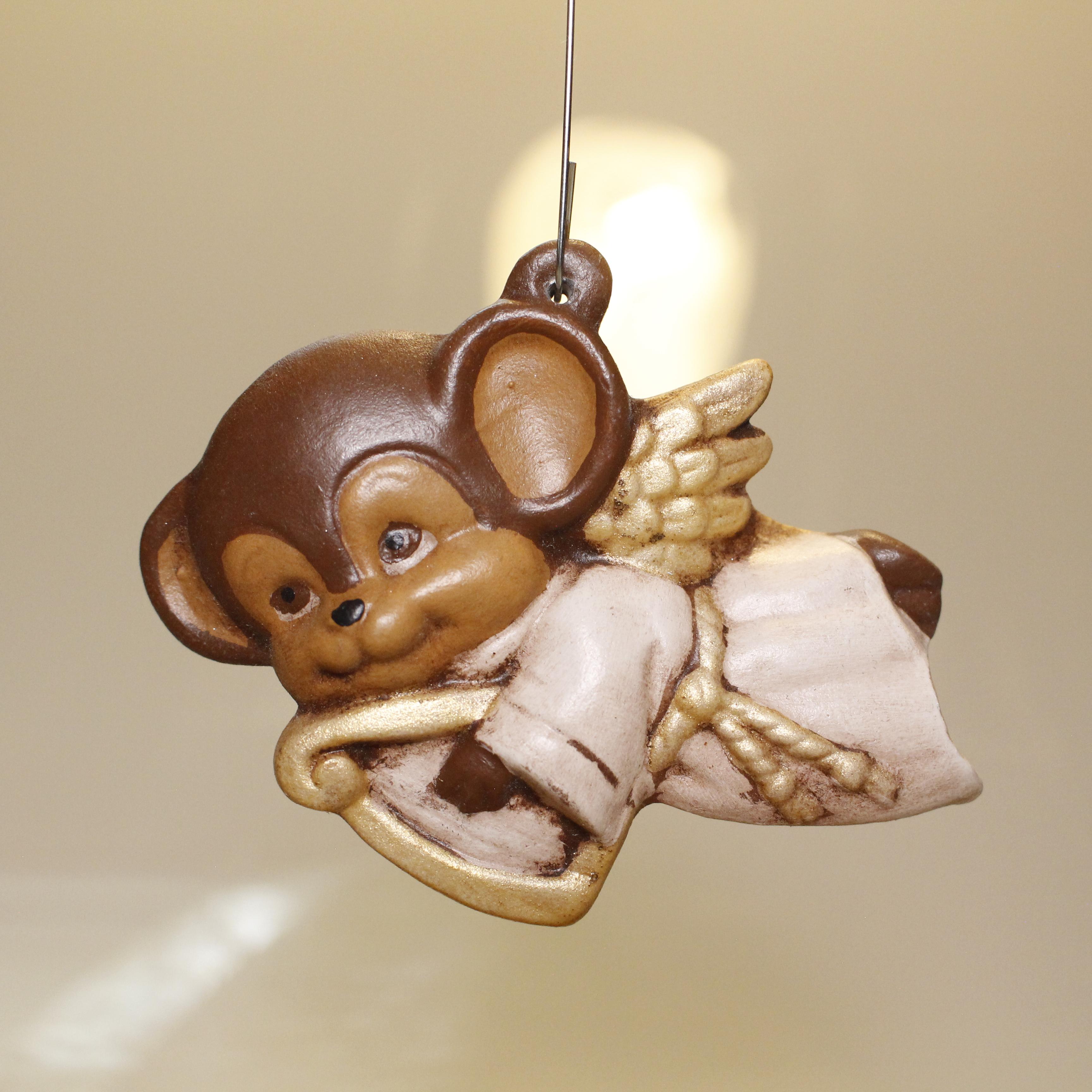 Flying Angel Mouse with Harp Hobbyist Painted Ceramic Christmas ...