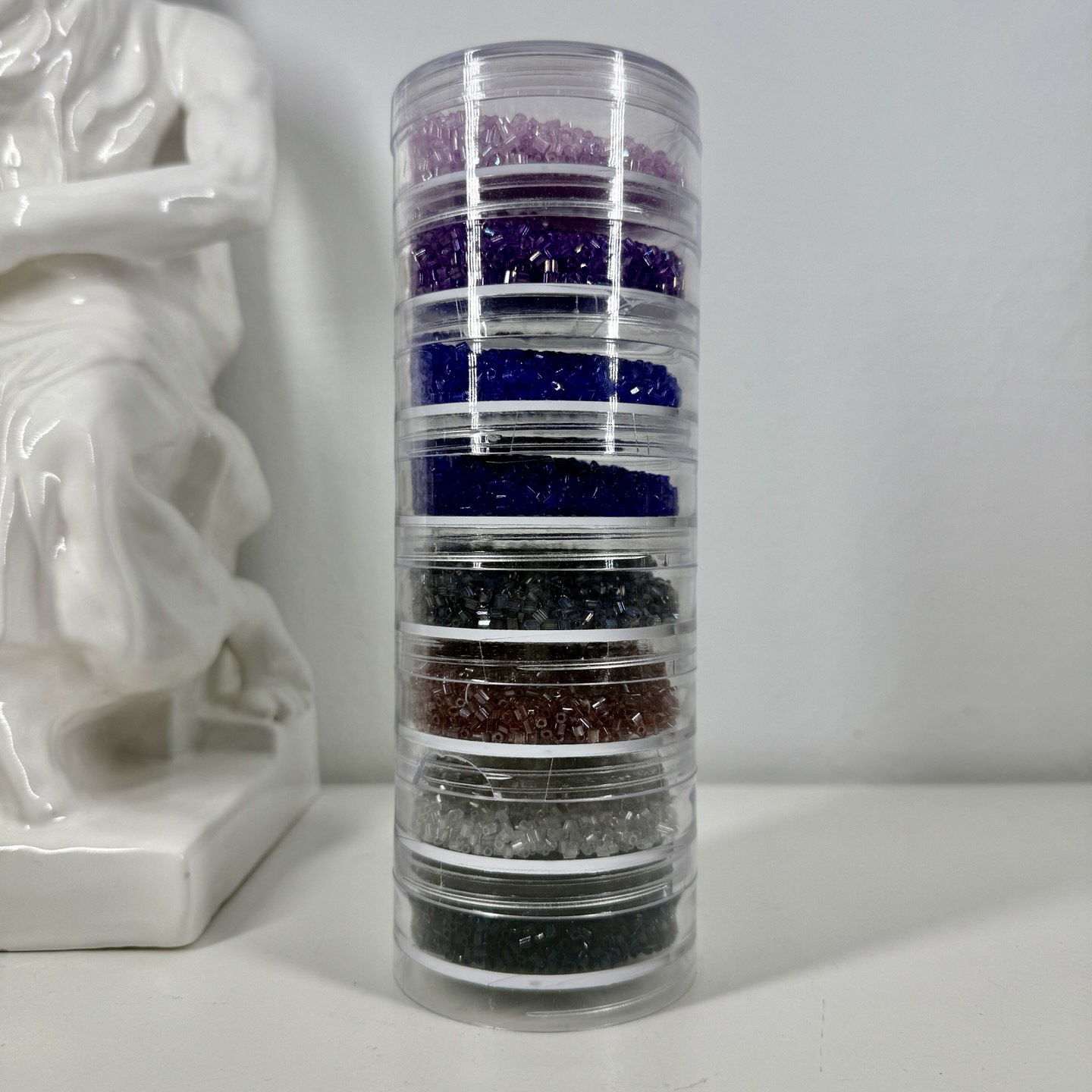 Stacking Bead Tower w/8 Sections of Glass Beads (4)