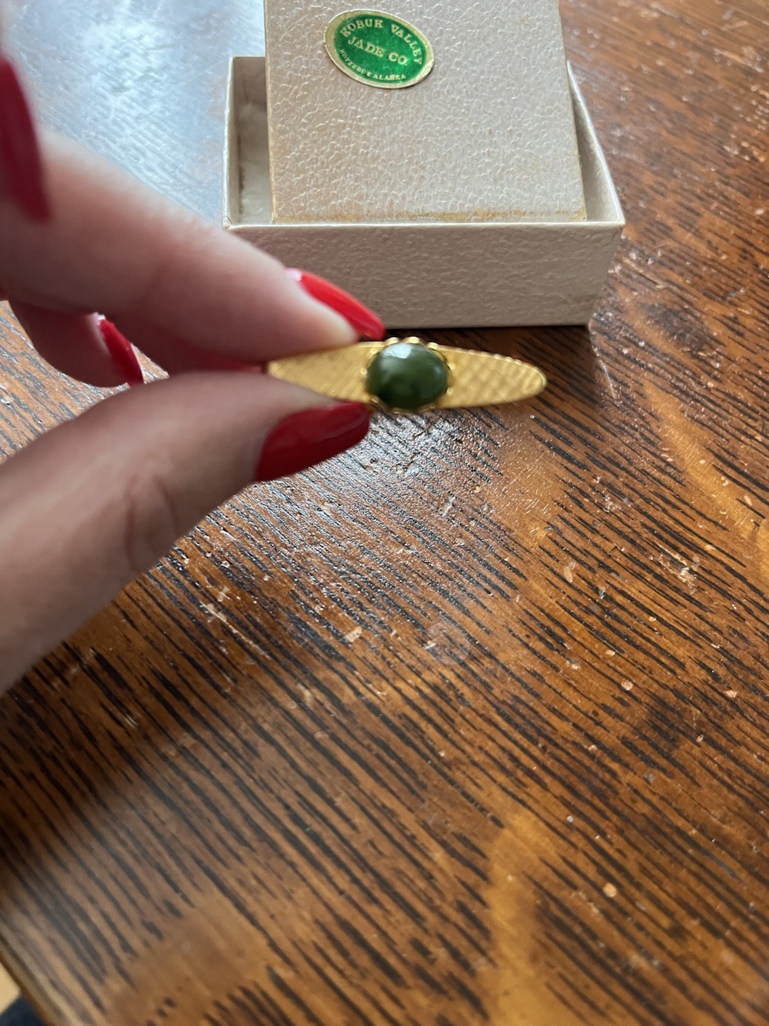 jade tie clip