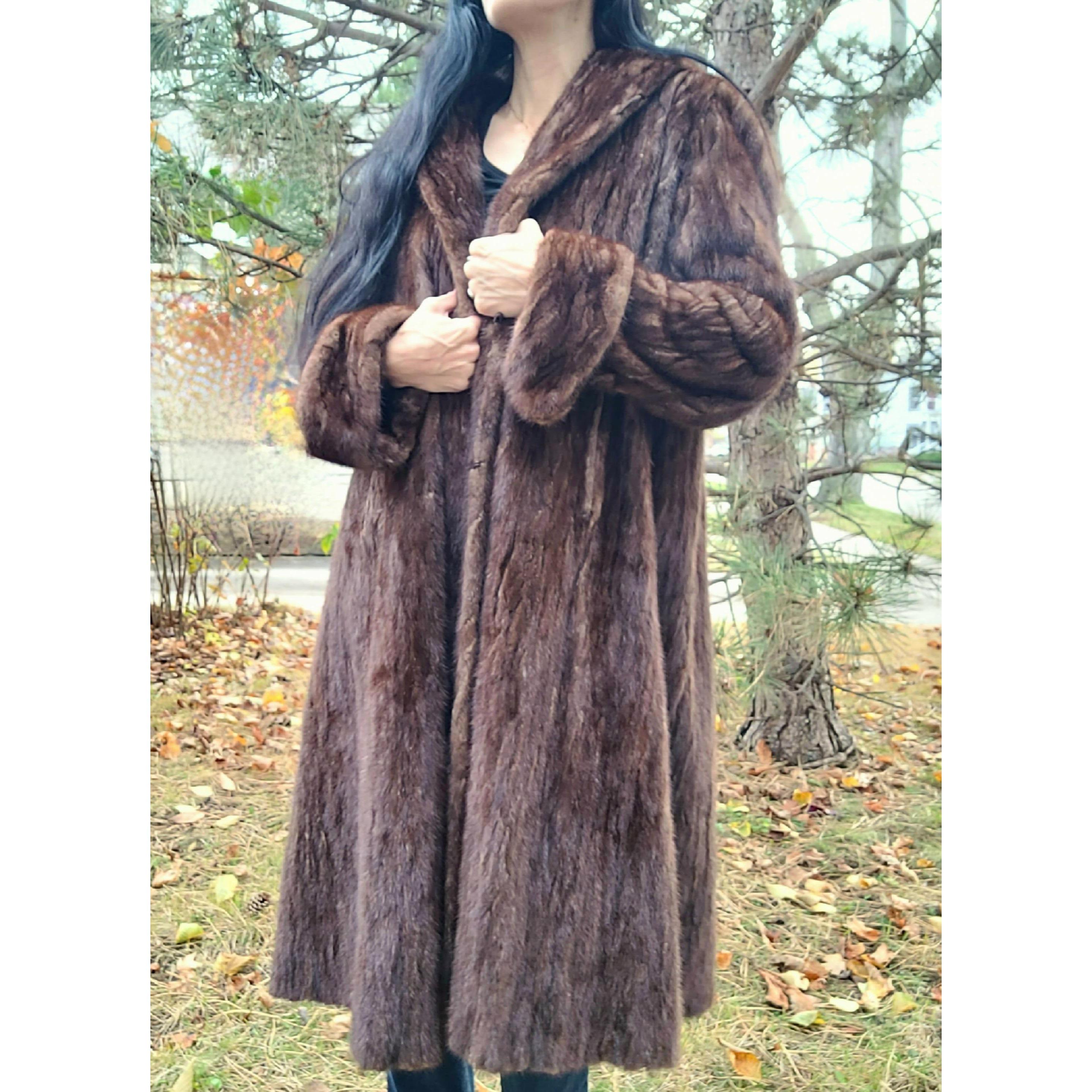 Vintage 50s Mink Fur Coat Caramel Brown Hip Length main image 1