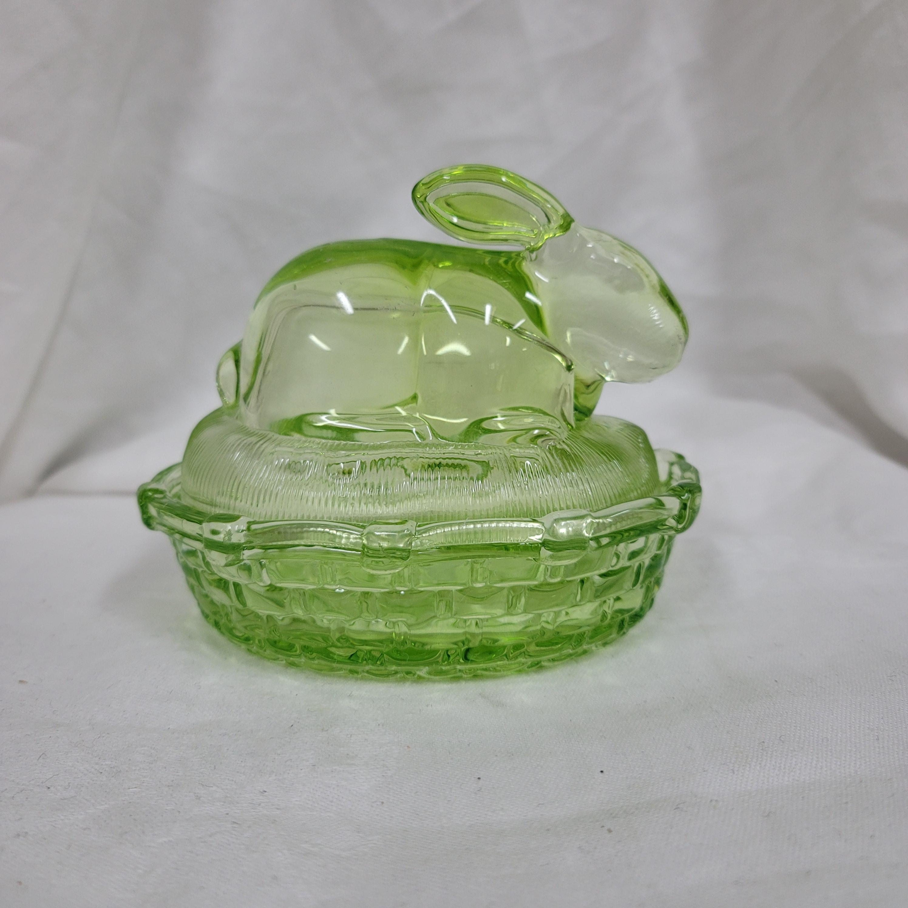 Translucent Green Bunny On Nest