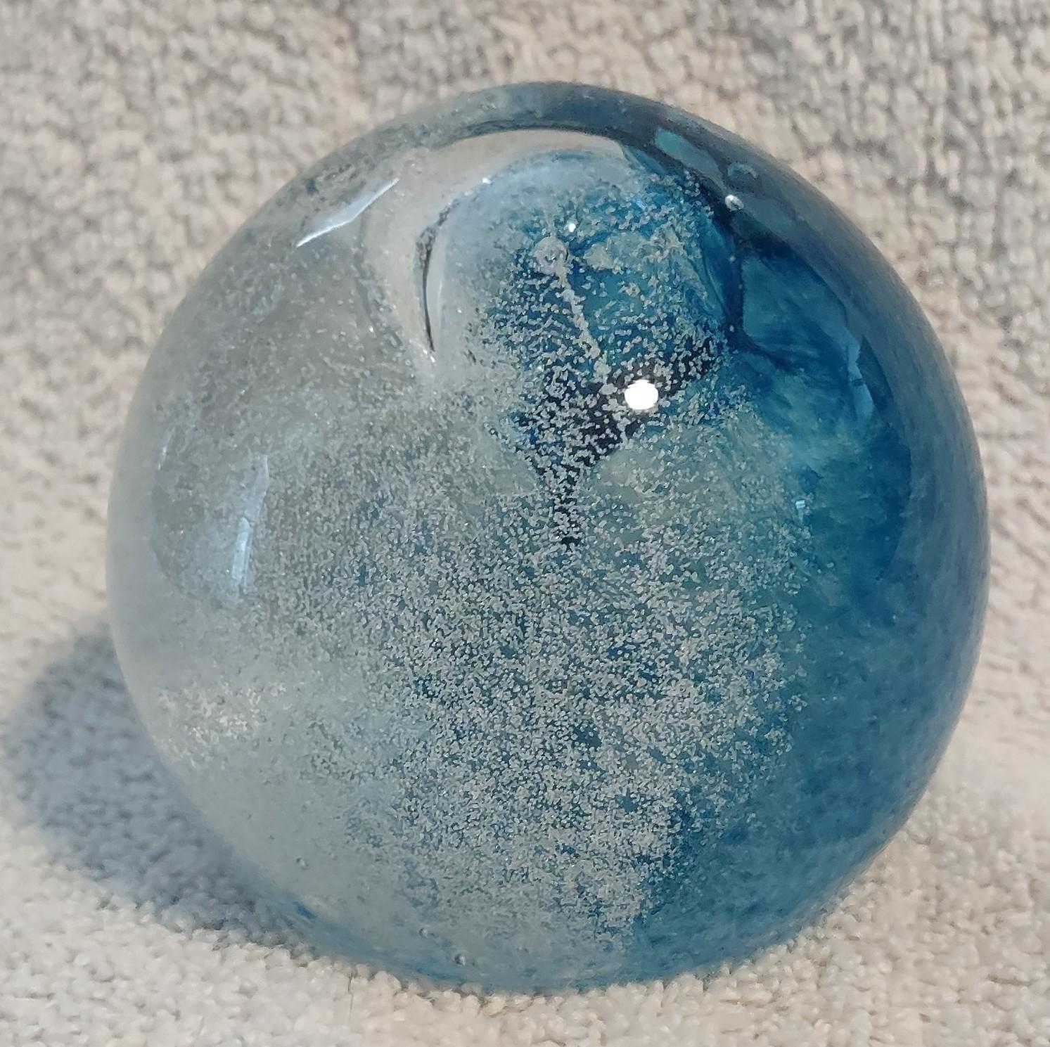Caithness Glass Paperweight - Handmade In England With Encased Flower Design, Multi-Colour