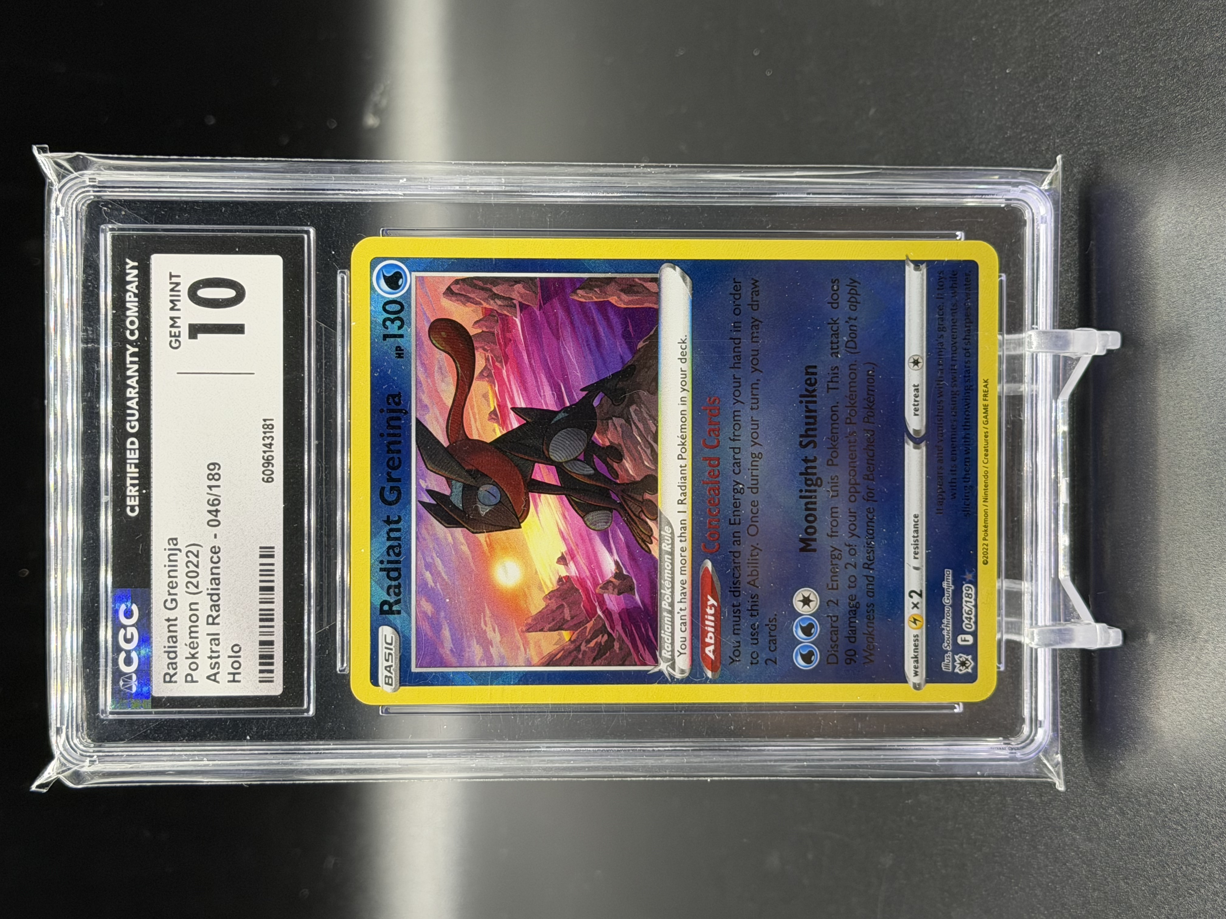 radiant greninja pokemon card 2022 Pokemon Sword & Shield Astral Radiance 046 Radiant Greninja PSA 10