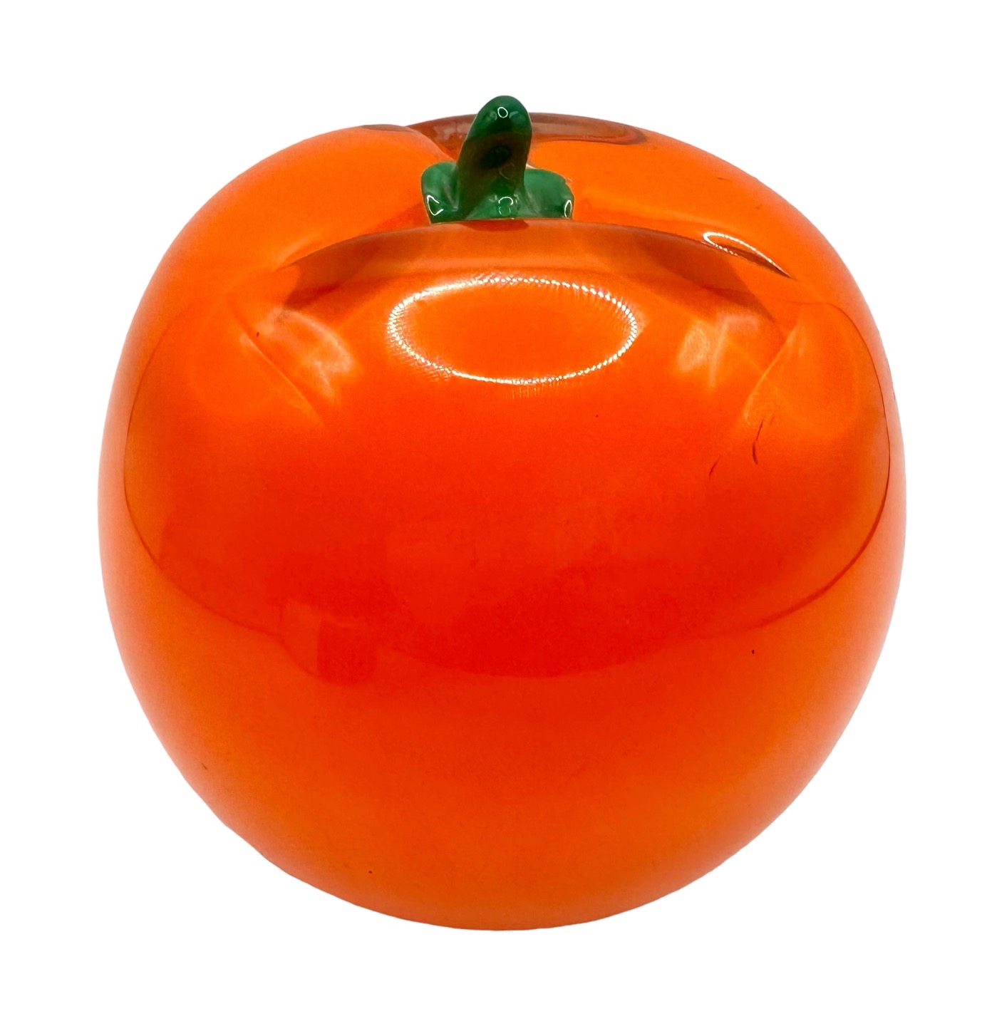Signed Vintage Studio Ahus Sweden 1984 Red Orange Tomato