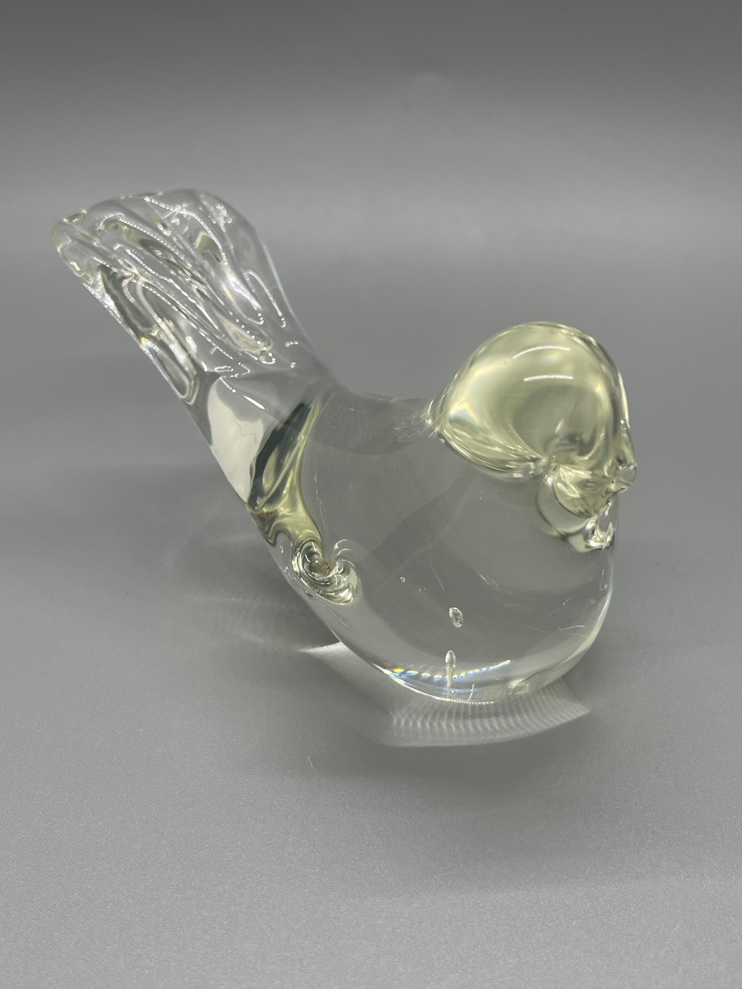 Clear Bird Paperweight
