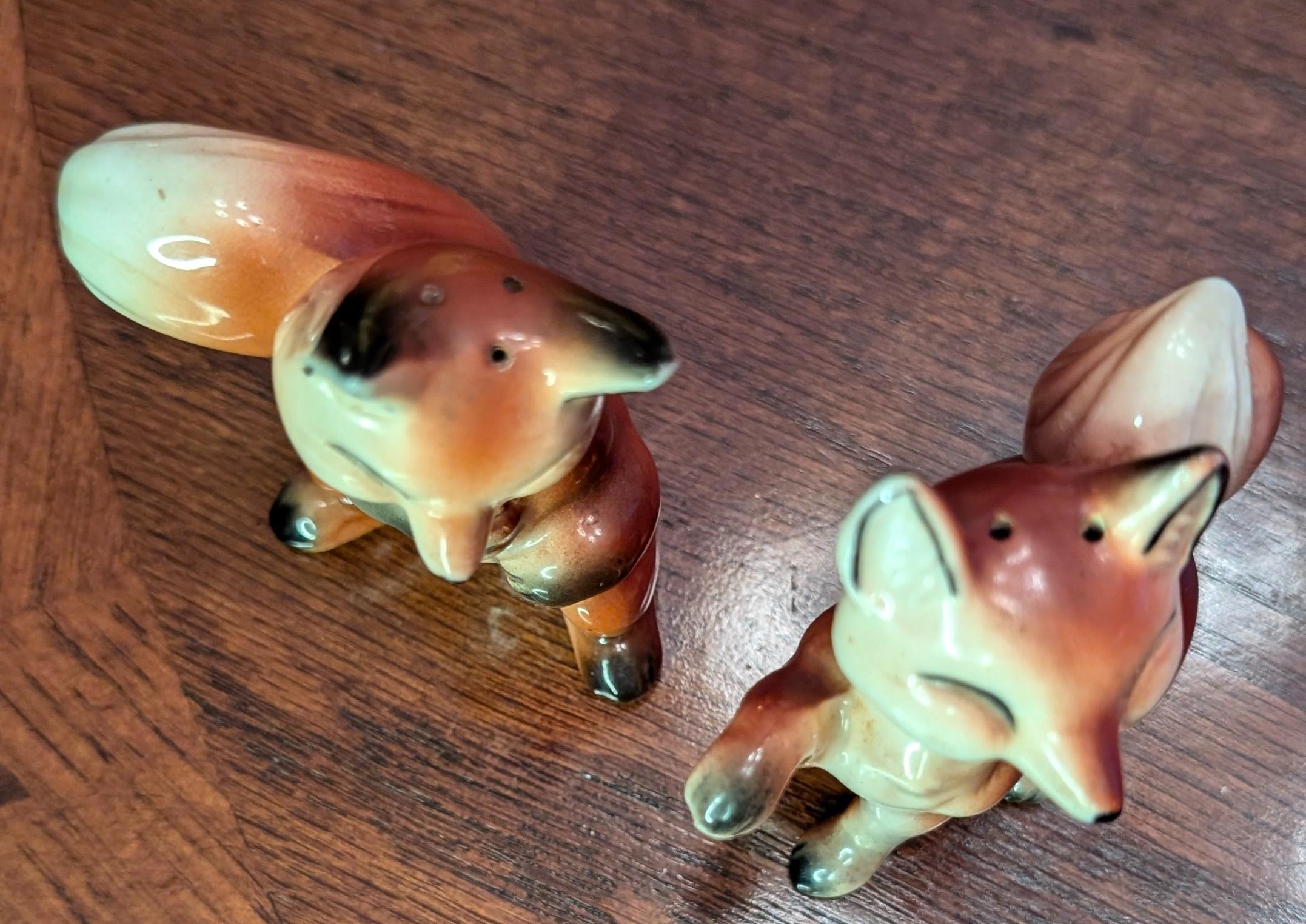 Relco Sweet Fox & Vixen Salt & Pepper Shakers Japan