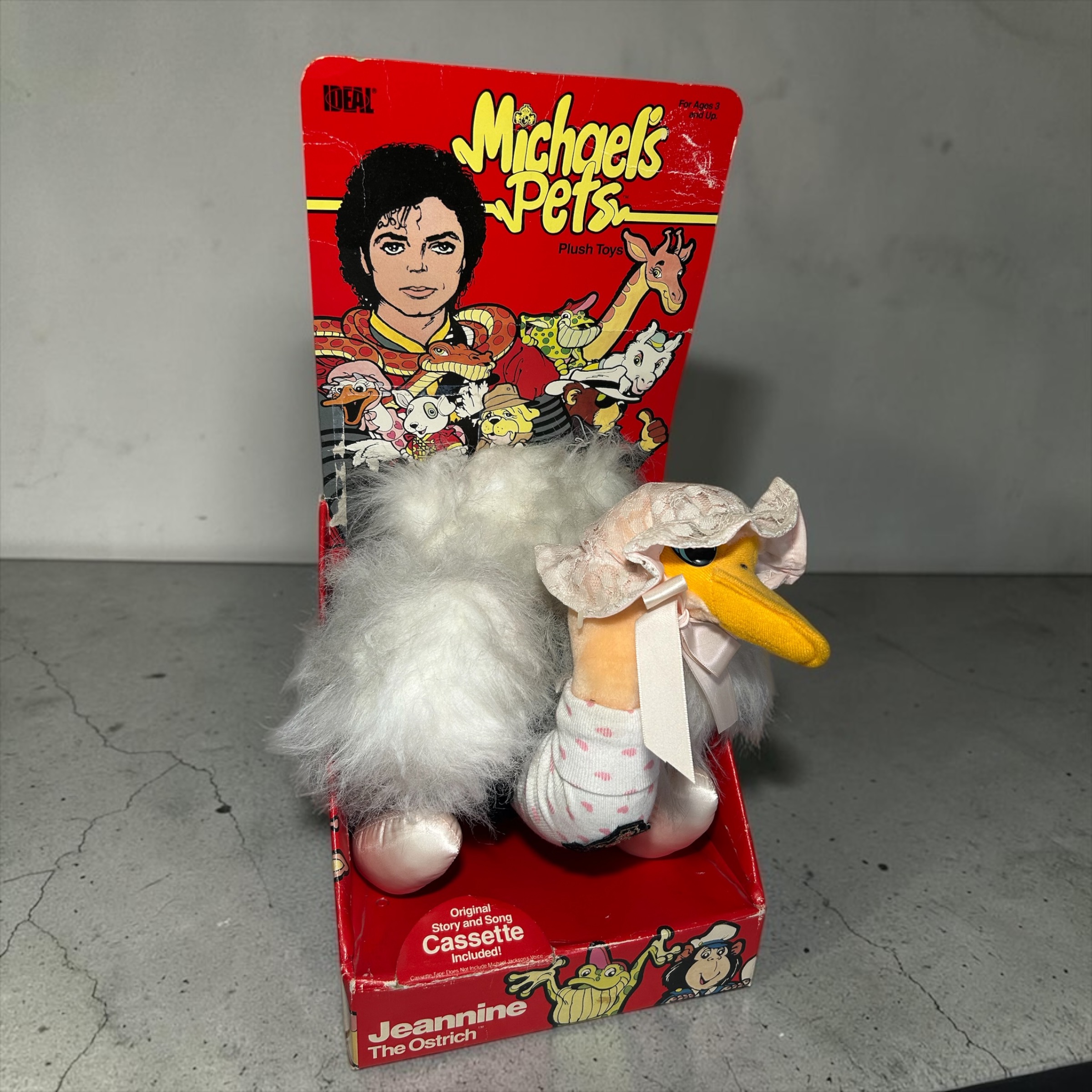 VTG Ideal Michael Jackson's Pets Plush Toys Jeannine The Ostrich