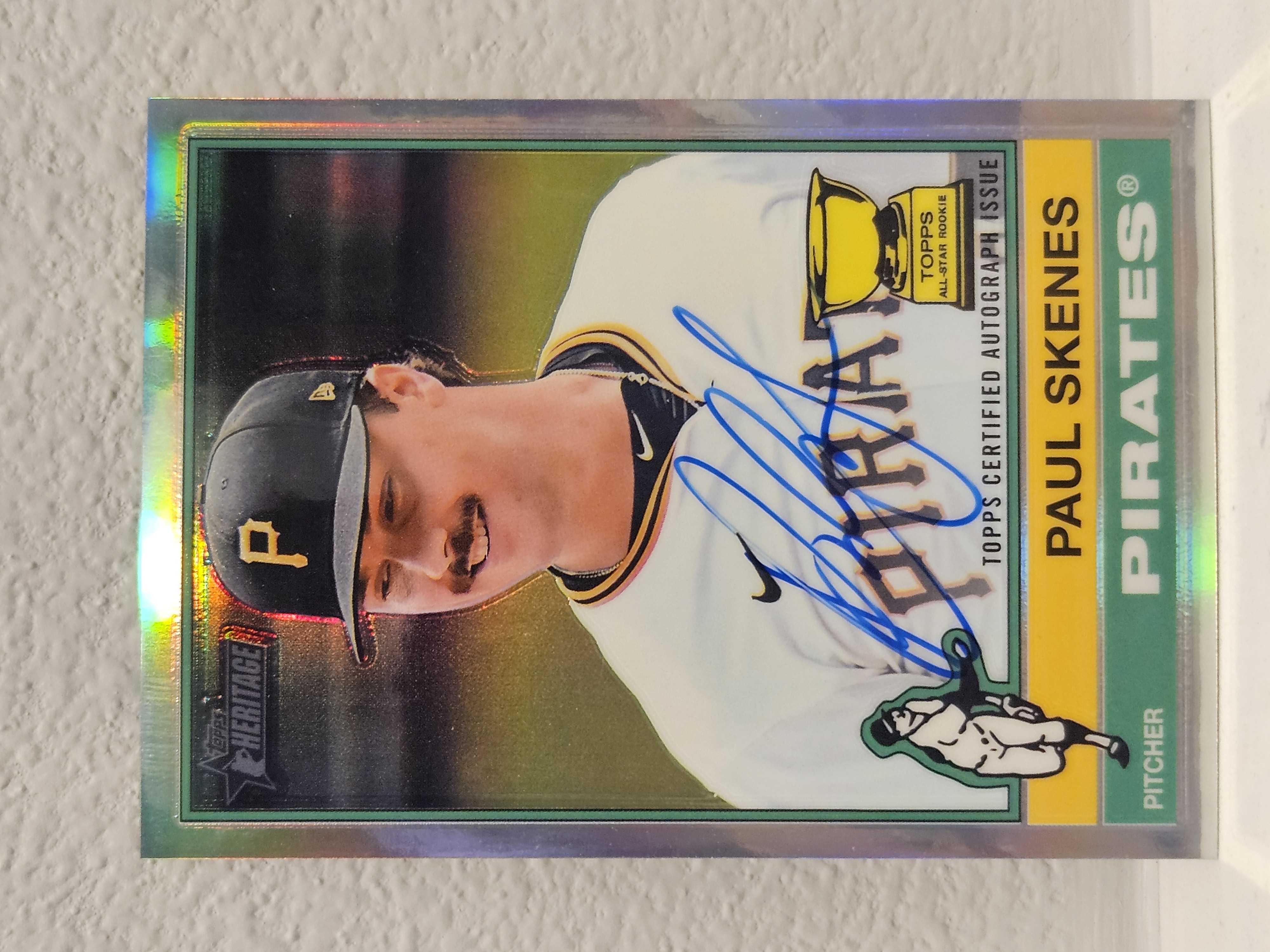 2025 Topps Heritage Paul Skenes Chrome Refractor Real One Auto #BCA-PS