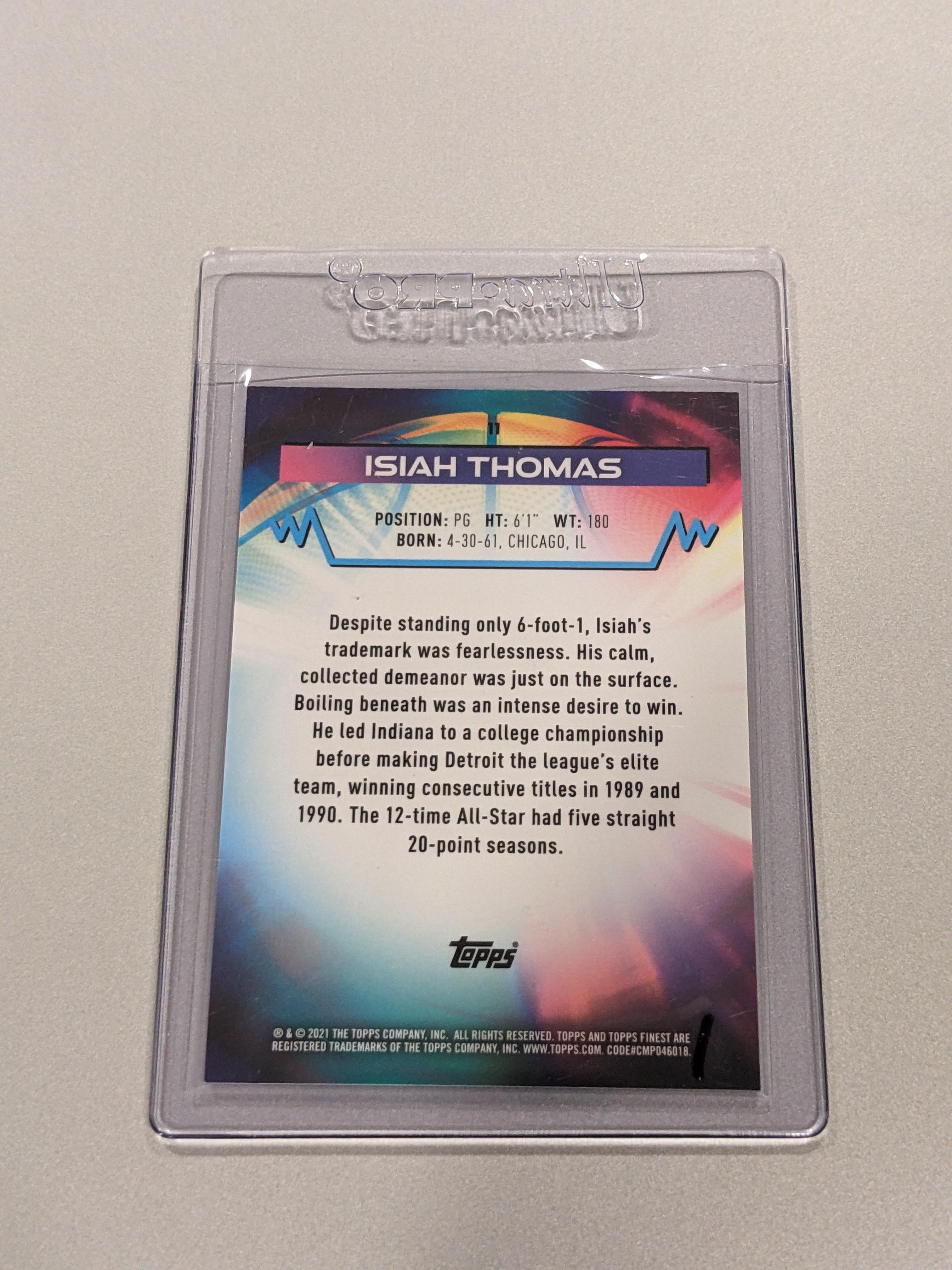 Isiah Thomas 2021 Topps Finest - Purple Refractor 074/250 #11