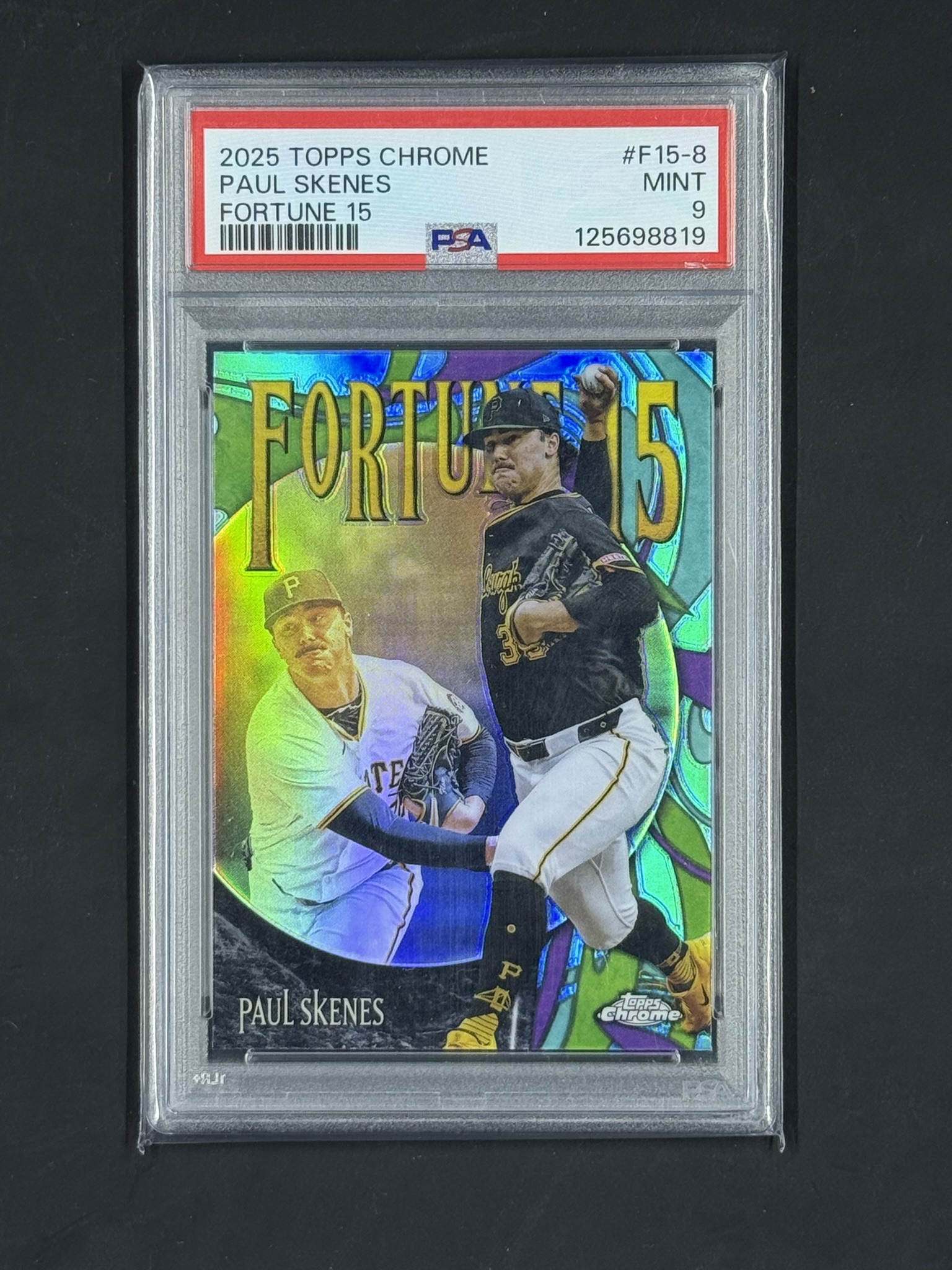 2025 Topps Chrome #F15-8 Paul Skenes Fortune 15 PSA 9
