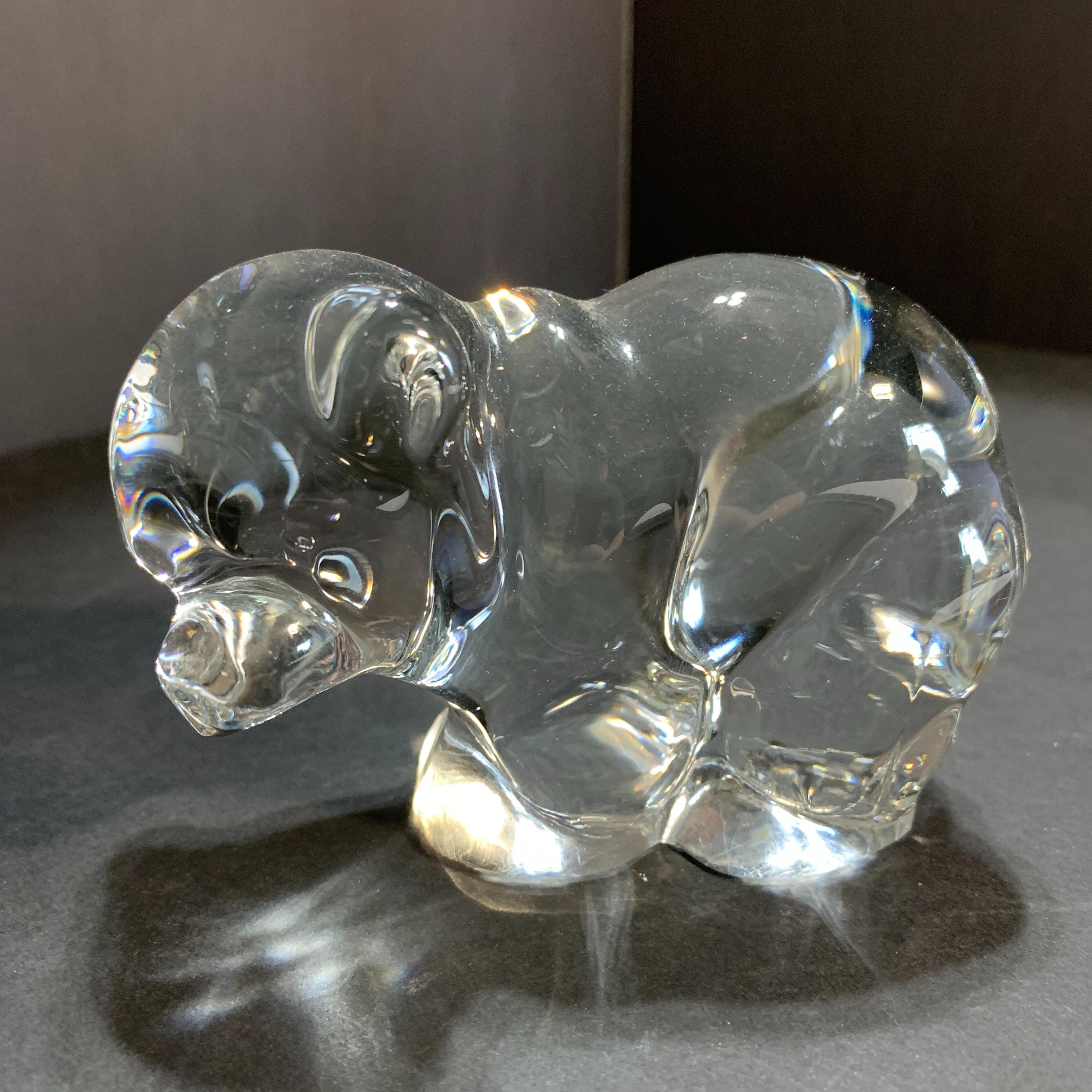 Martinsville Glass Bear Paperweight