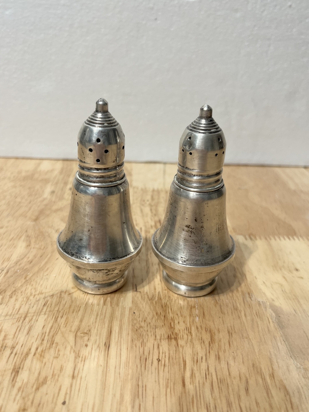 Antique Mayflower Weighted Salt & Pepper Shakers Kitchen Tableware