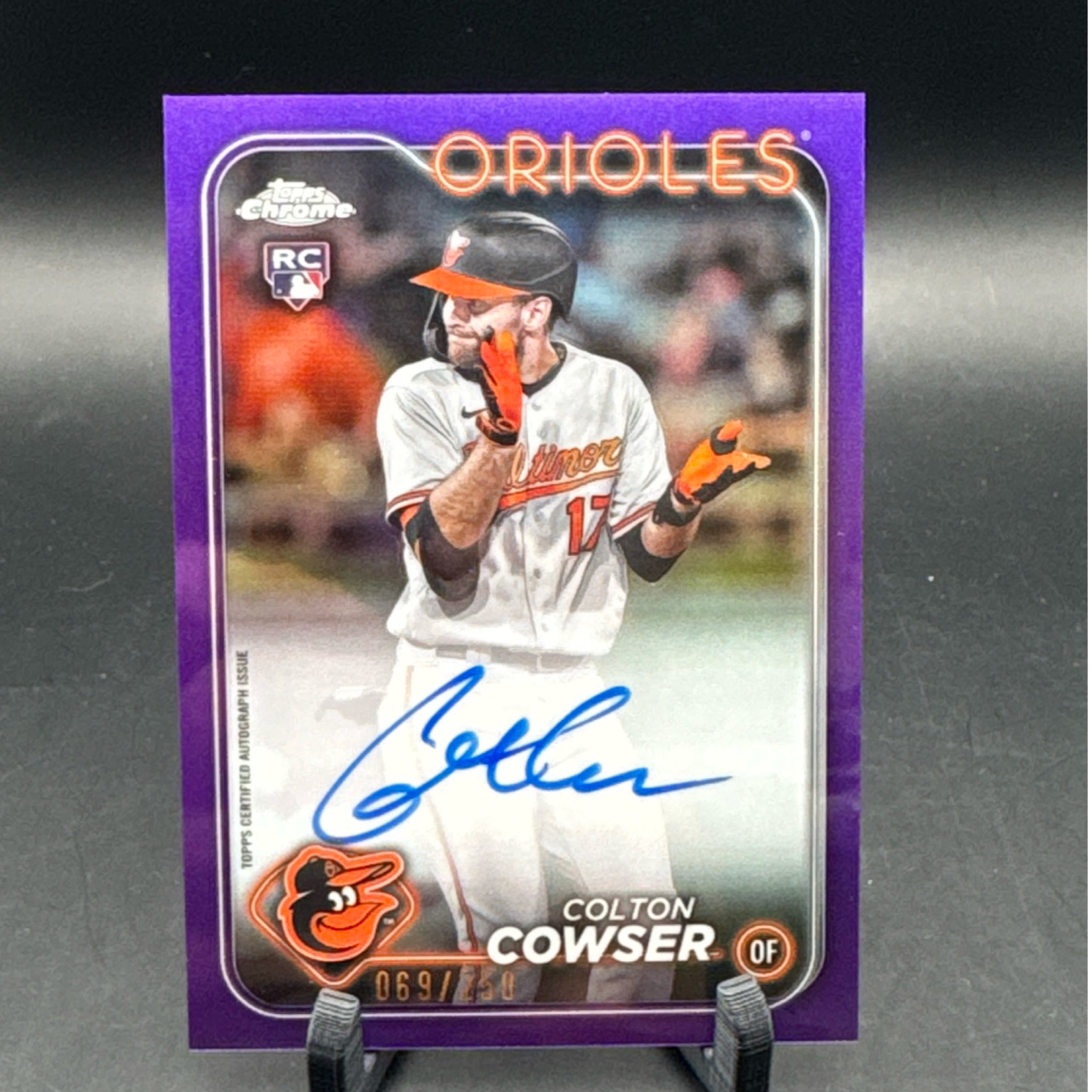 2024 Topps Chrome - Rookie Autographs Colton Cowser Rc Purple 
