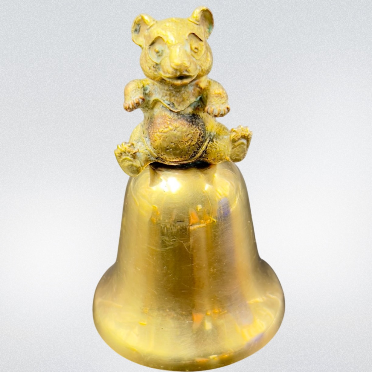 BELL Brass🔔 Panda 🐼 3 3/4” x 2 1/4” Made in Hong Kong