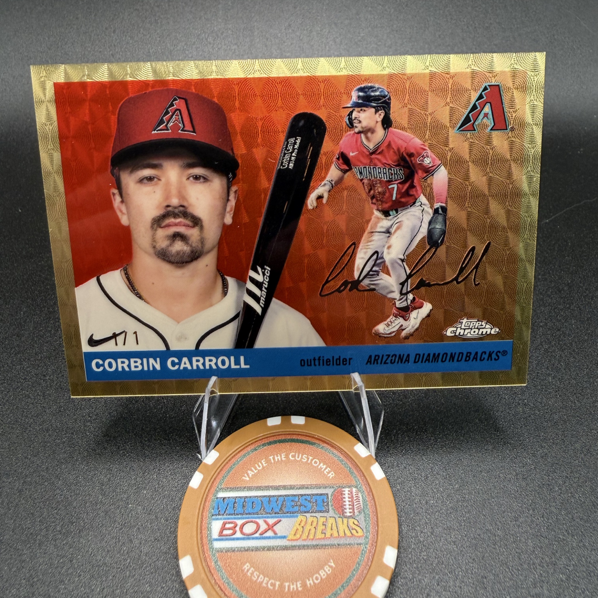 Corbin Carroll 1/1 Superfractor 2025 Topps Chrome Platinum Arizona 