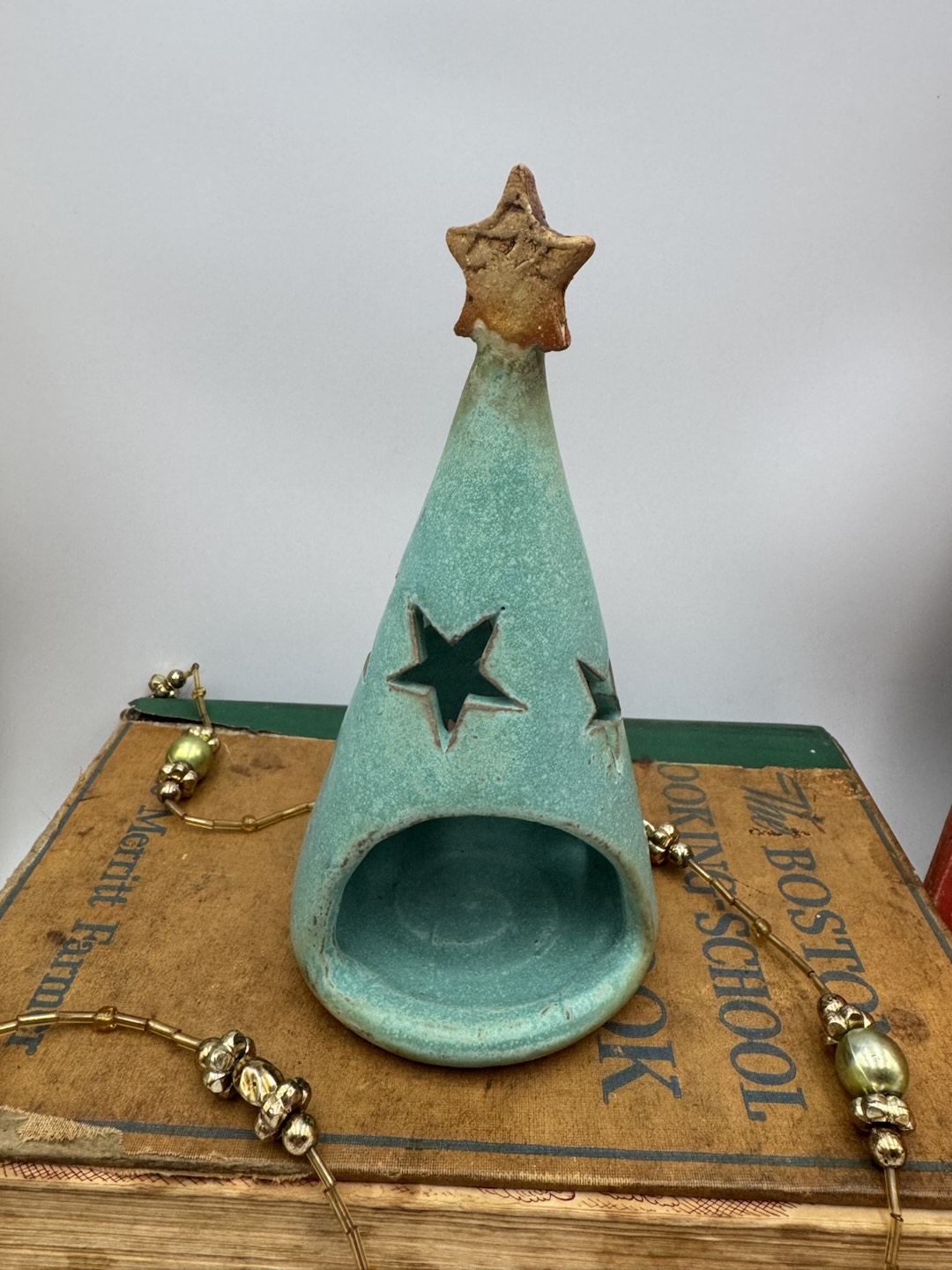 Sibley Pottery Vintage Tea Light Luminary Pottery Christmas Tree - 6.25 ...