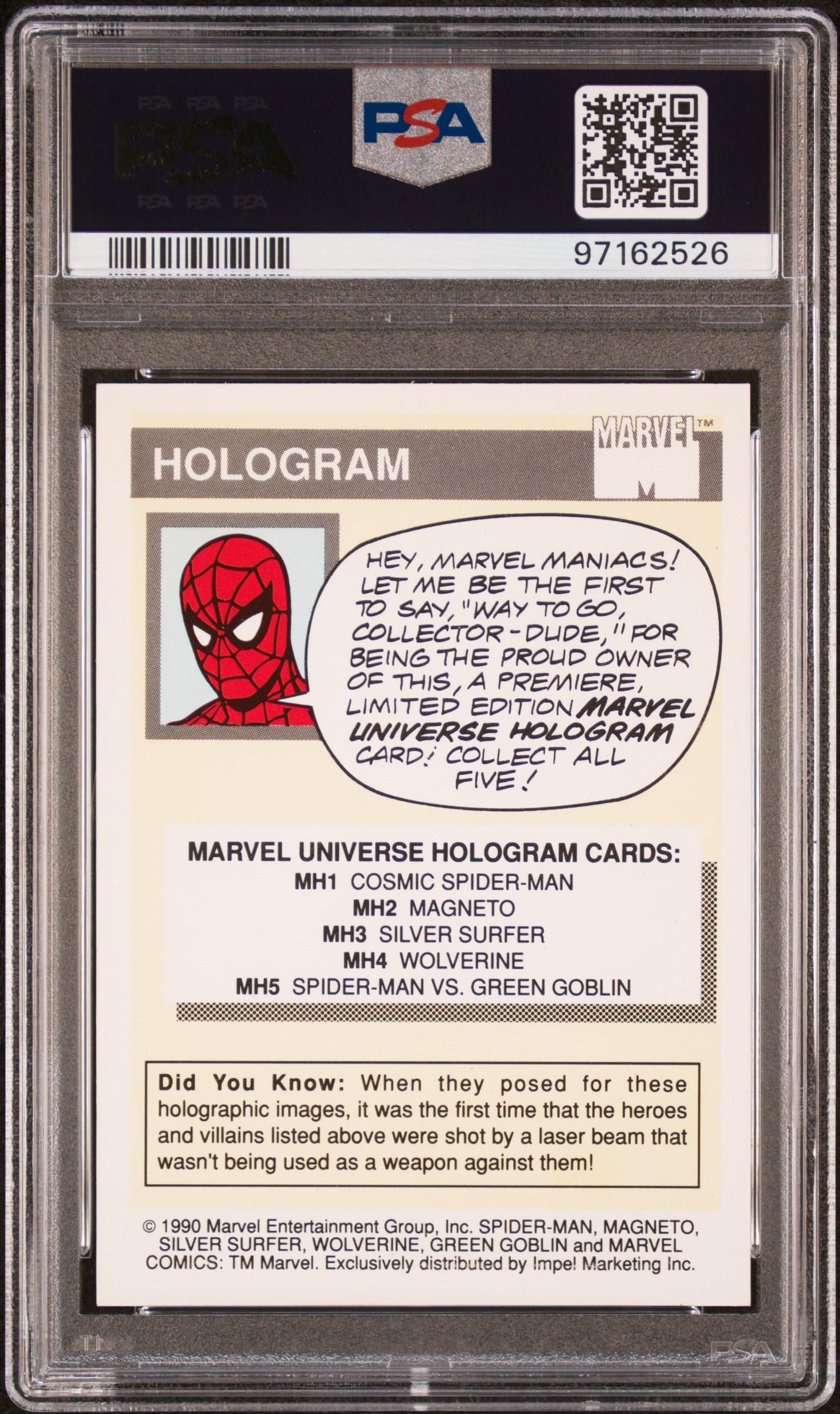 1990 Marvel Universe Hologram #MH4 Wolverine PSA 6