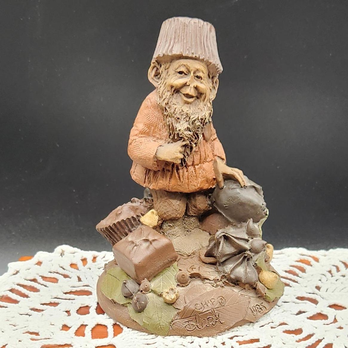 Tom Clark Gnome Figurine Chip with Chocolate Candies 1985