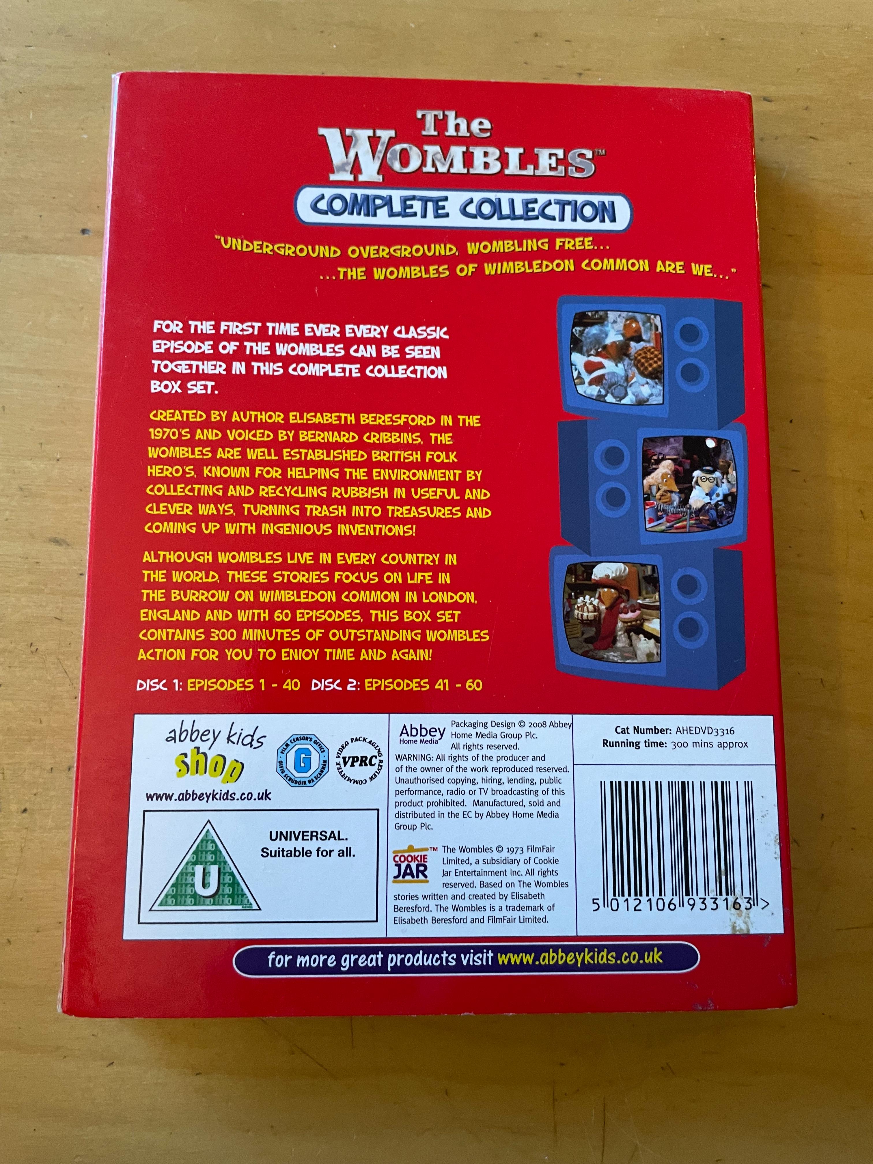 The Wombles Complete Collection 2 DVD Set Abbey