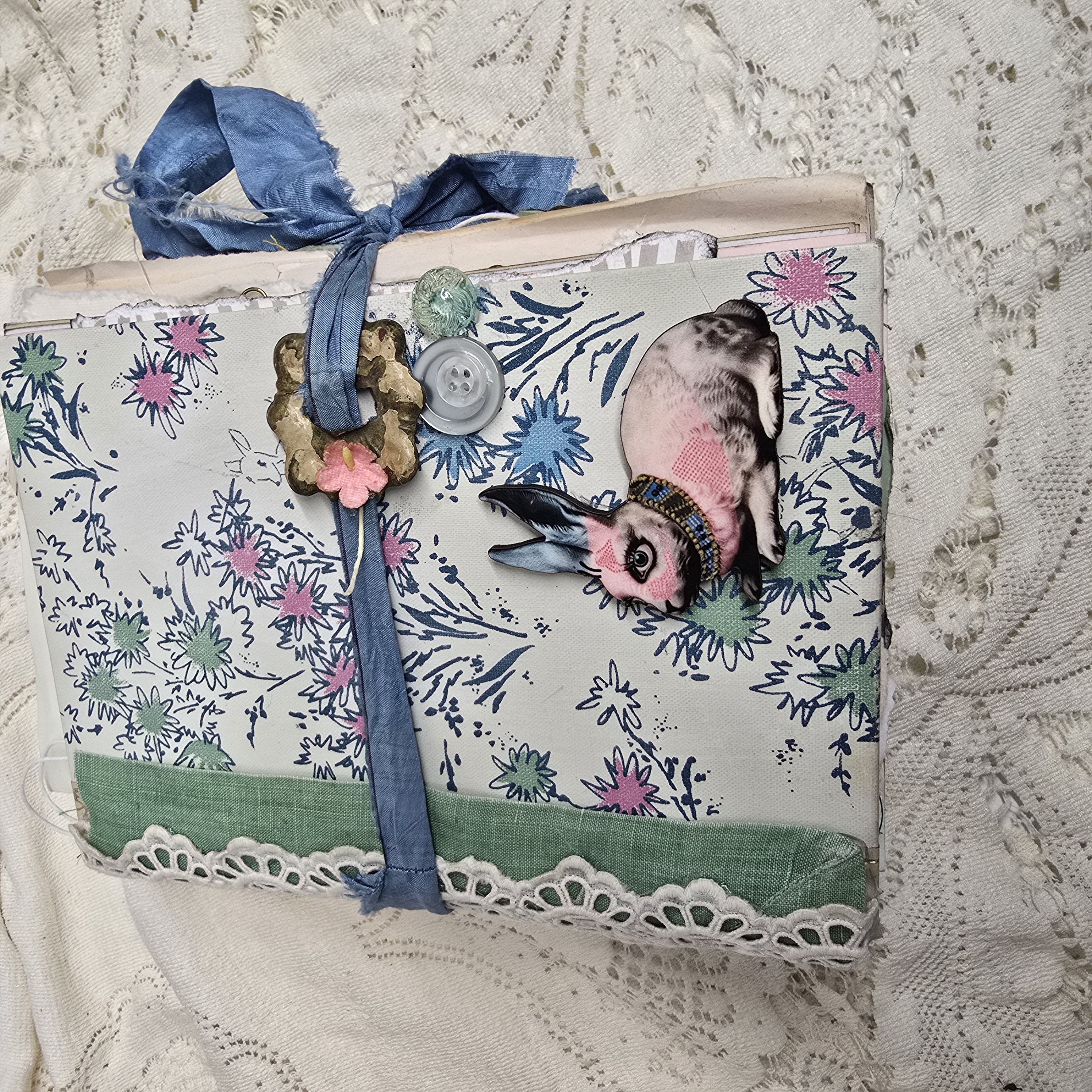 Handmade Upcycled Junk Journal Scrapbook Smash Book Vintage book Ephemera