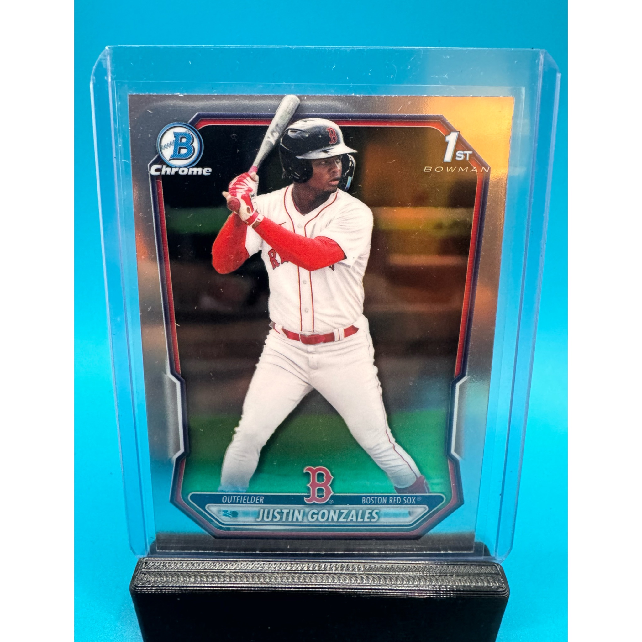 CHASING CARDBOARD · Justin Gonzales 1st Bowman Chrome Boston Red Sox