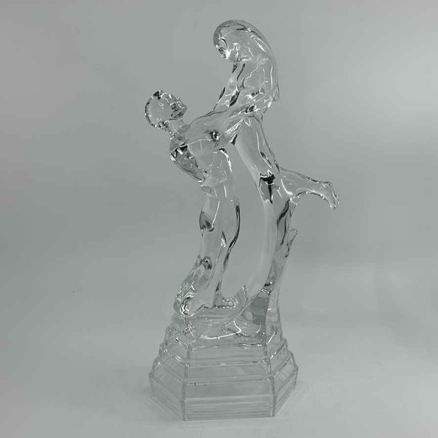 RCR Italy Crystal Dancing Couple Figure Signed 11.5”