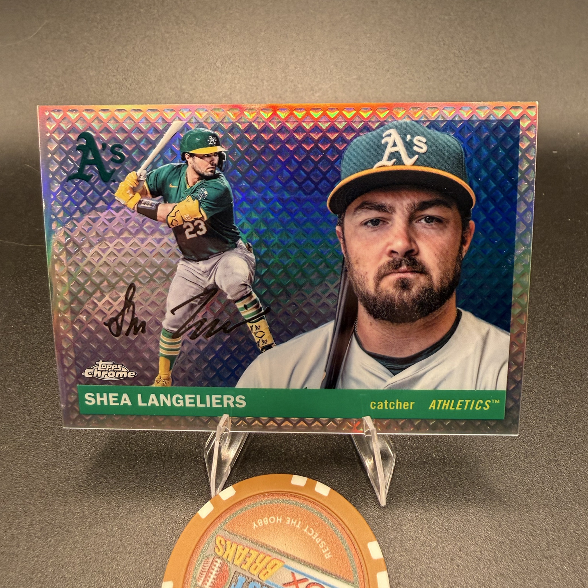 Shea Langeliers Diamond Etch Parallel #/55 2025 Topps Chrome 