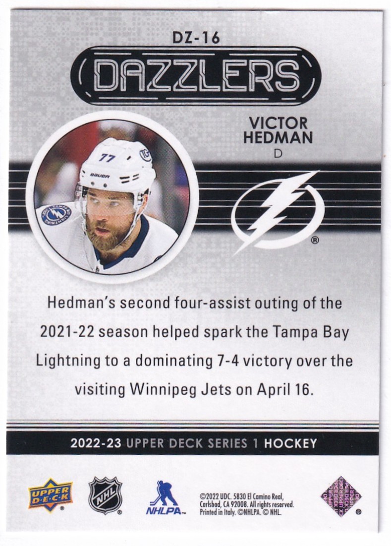 UPPER DECK NHLカード SP GAME USED VICTOR HEDMAN TAMPA BAY LIGHTNING 90/99 #17 送料無料 中古 IT2 09-10 2009-10 UPPER DECK MVP VICTOR HEDMAN ROOKIE RC 387