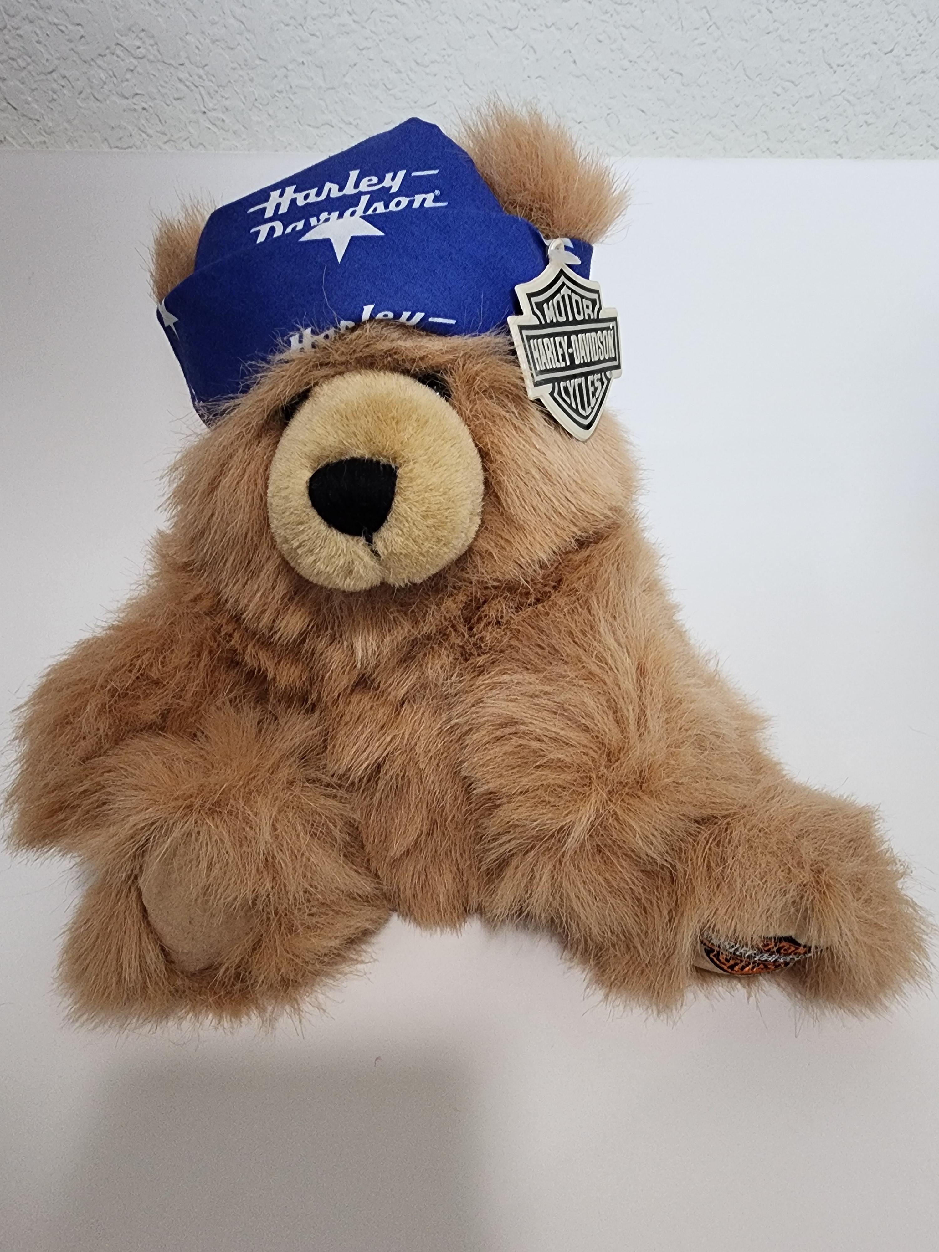 Vtg Harley Davidson Teddy Bear 9 In. Cavanah Brown 2000 Plush