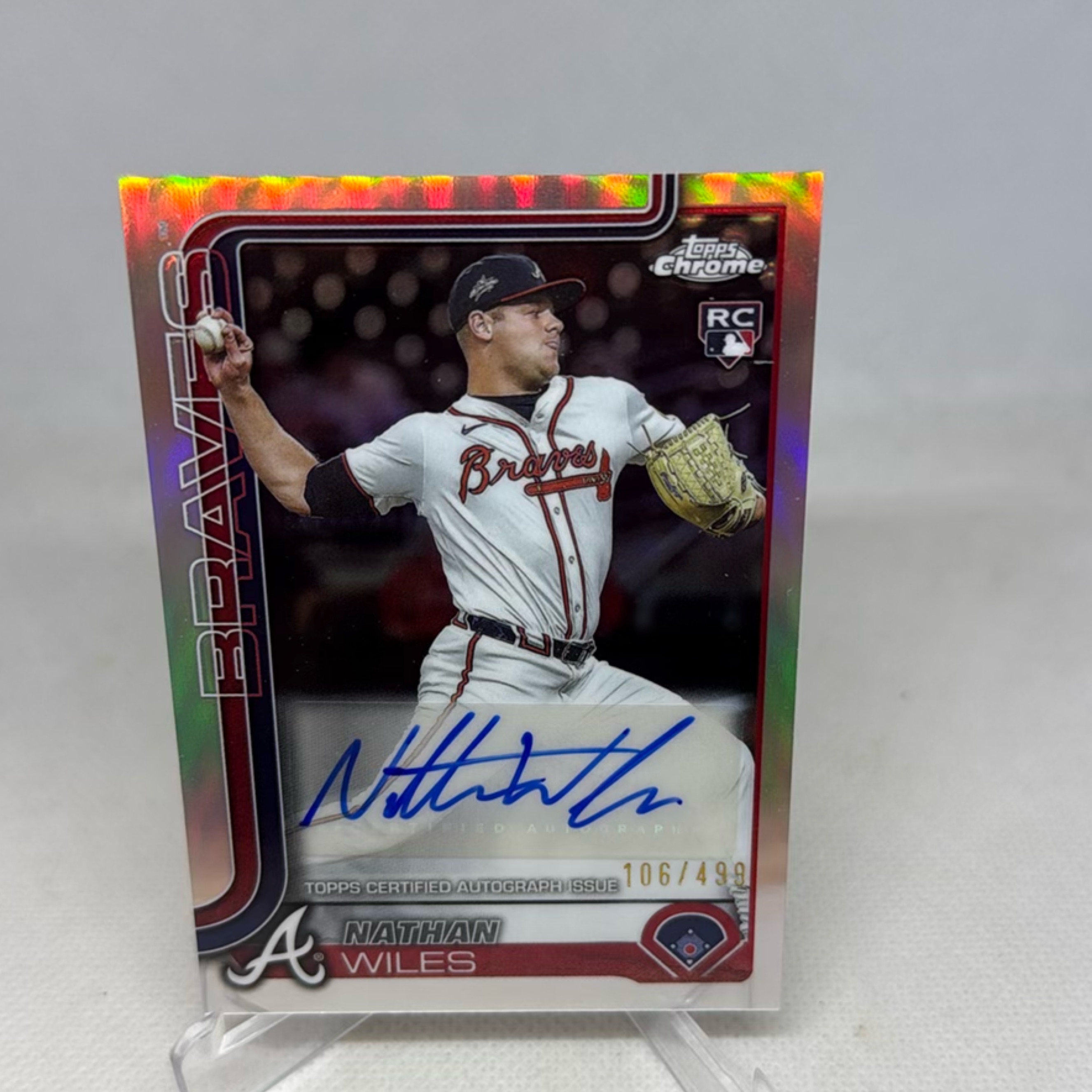 2025 TOPPS CHROME UPDATE BASEBALL AUTO REFRACTOR 106/499 RC NATHAN
