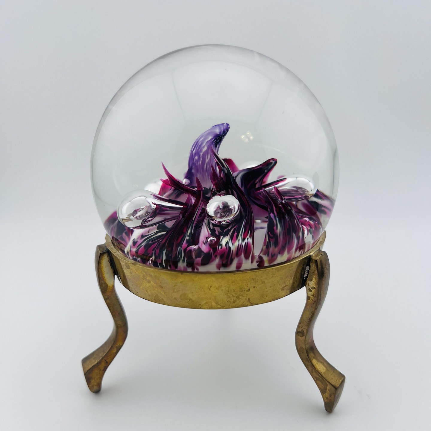 英国 スコットランド ヴィンテージ ペーパーウェイト SELKIRK Selkirk Glass Scotland Art Glass 1997 Paperweight, Signed, 3