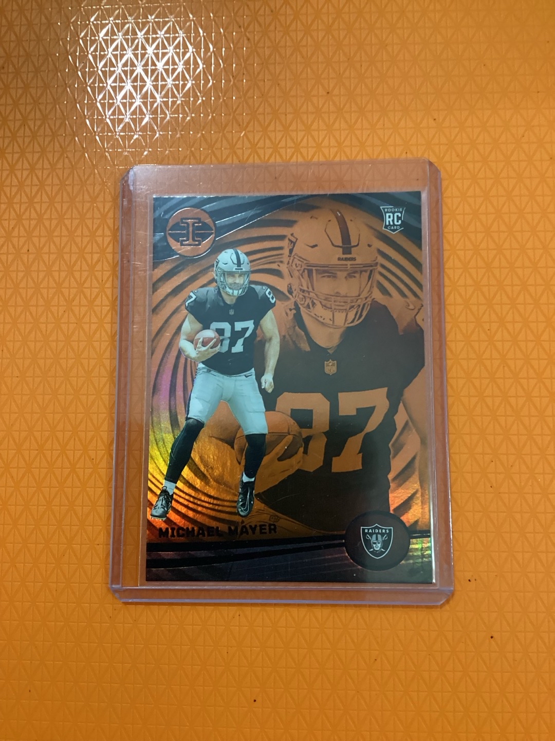 Michael Mayer 2023 Panini Illusions Orange N35 RC 60 Las Vegas Raiders
