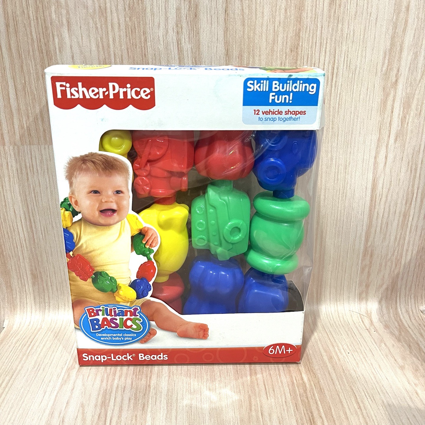 Fisher Price Brilliant Basics Snap Lock Beads 2006. New- Open Box.