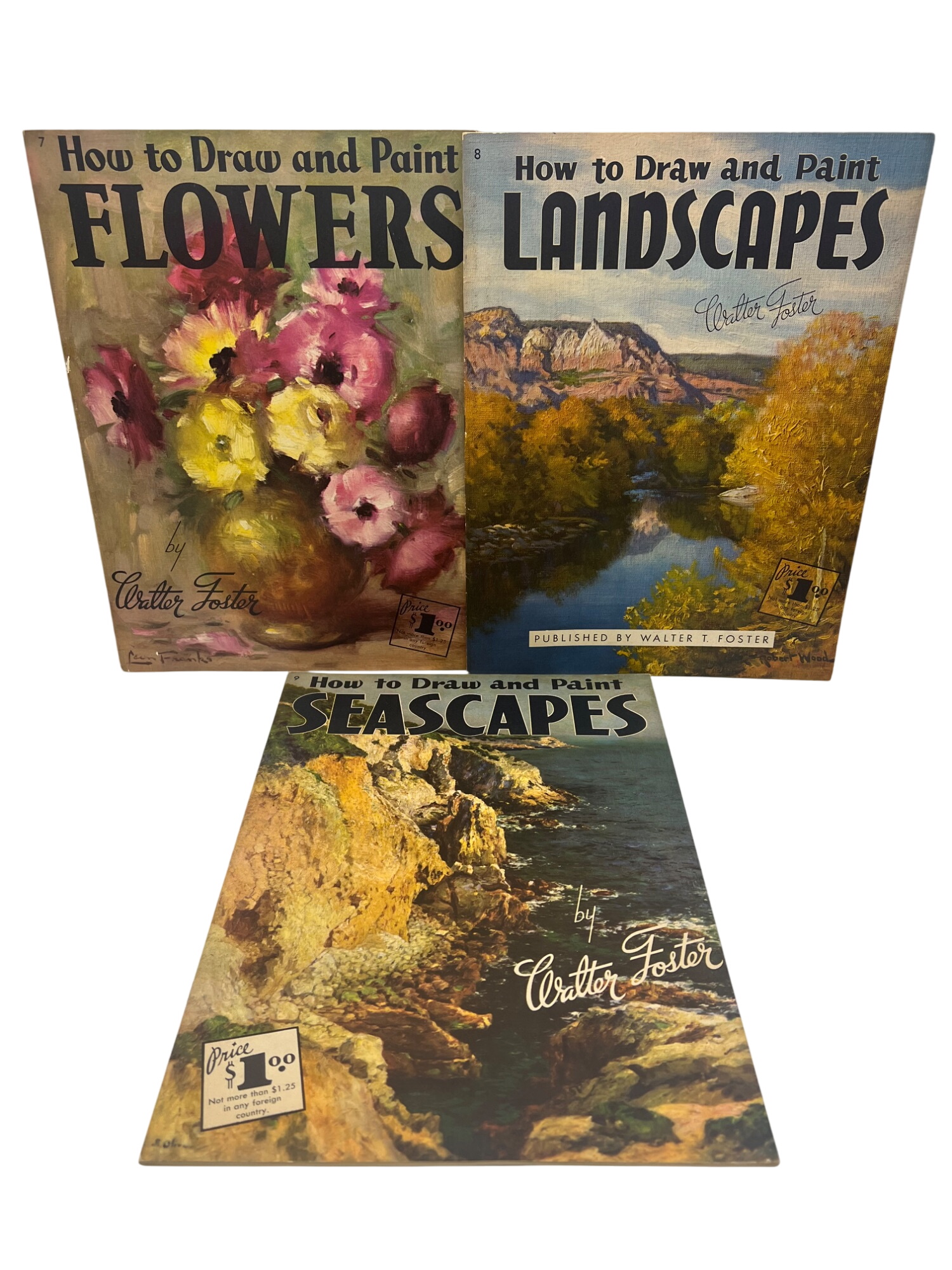 Walter T Foster How to Draw & Paint Flowers Landscapes Seascapes ...