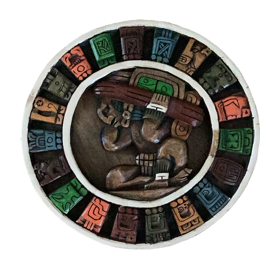 Handmade Wooden Mayan Calendar