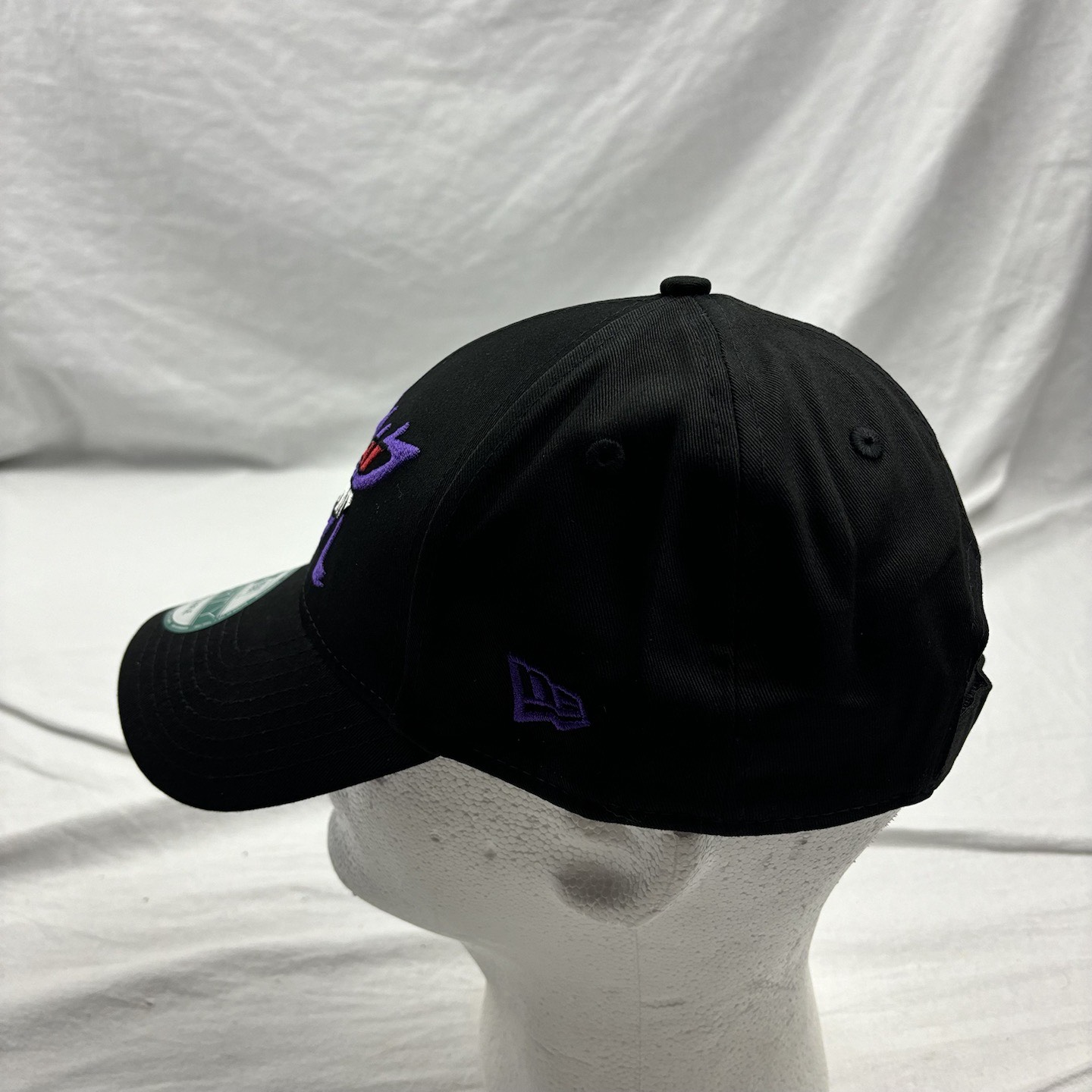 9FORTY Mens Gengar Smirk New Era Baseball Cap Hat Black 6
