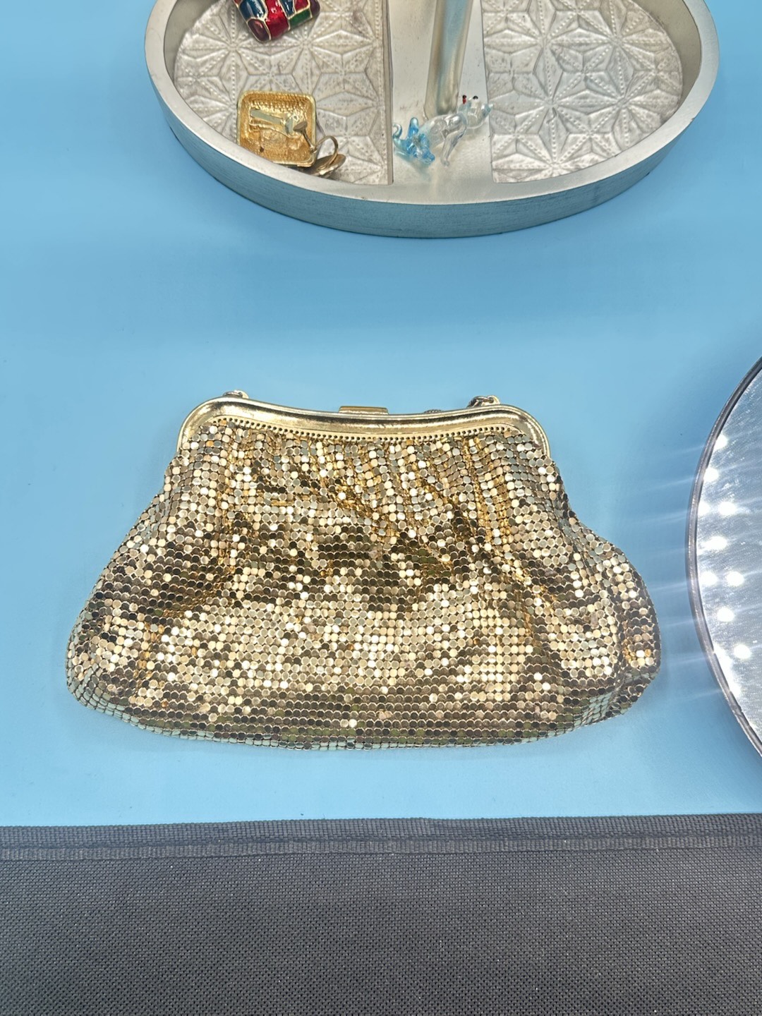1960s Silver Whiting & Davis Bag