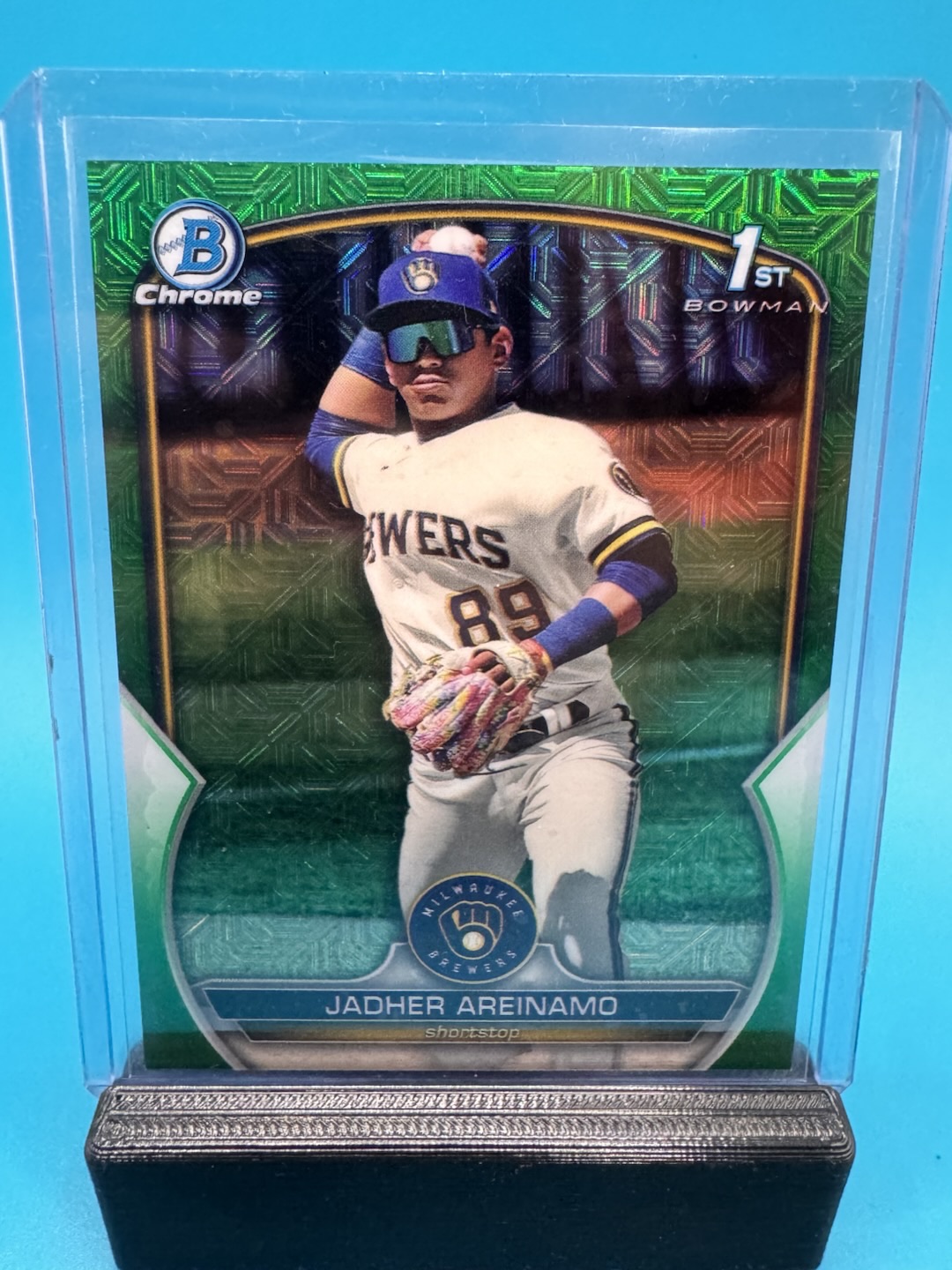 Jadher Areinamo 1st Bowman Chrome Green Mojo Refractor /99 Tampa