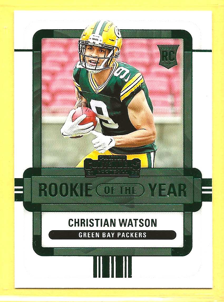 2022 Contenders Rookie of the Year Green Christian Watson RC