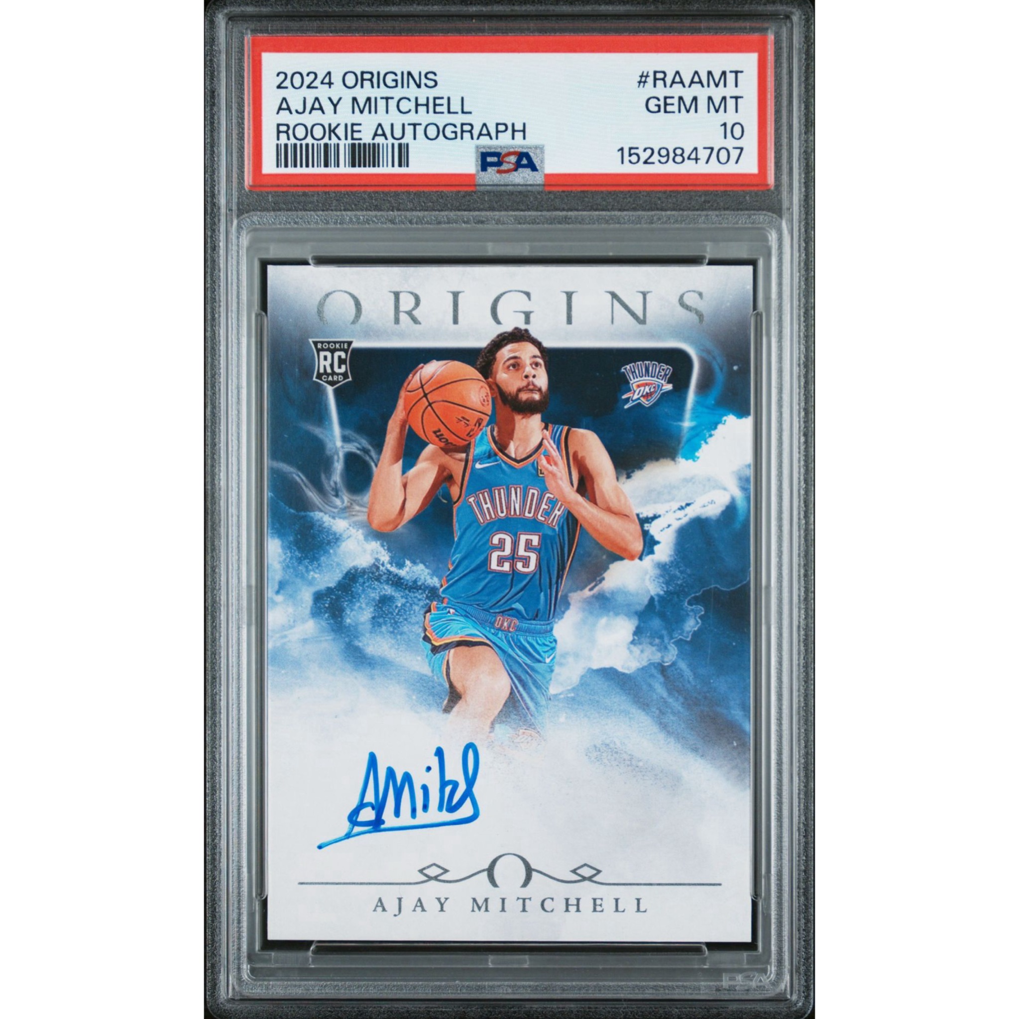 Ajay Mitchell Panini Origins Rookie Auto RC PSA 10 Oklahoma City