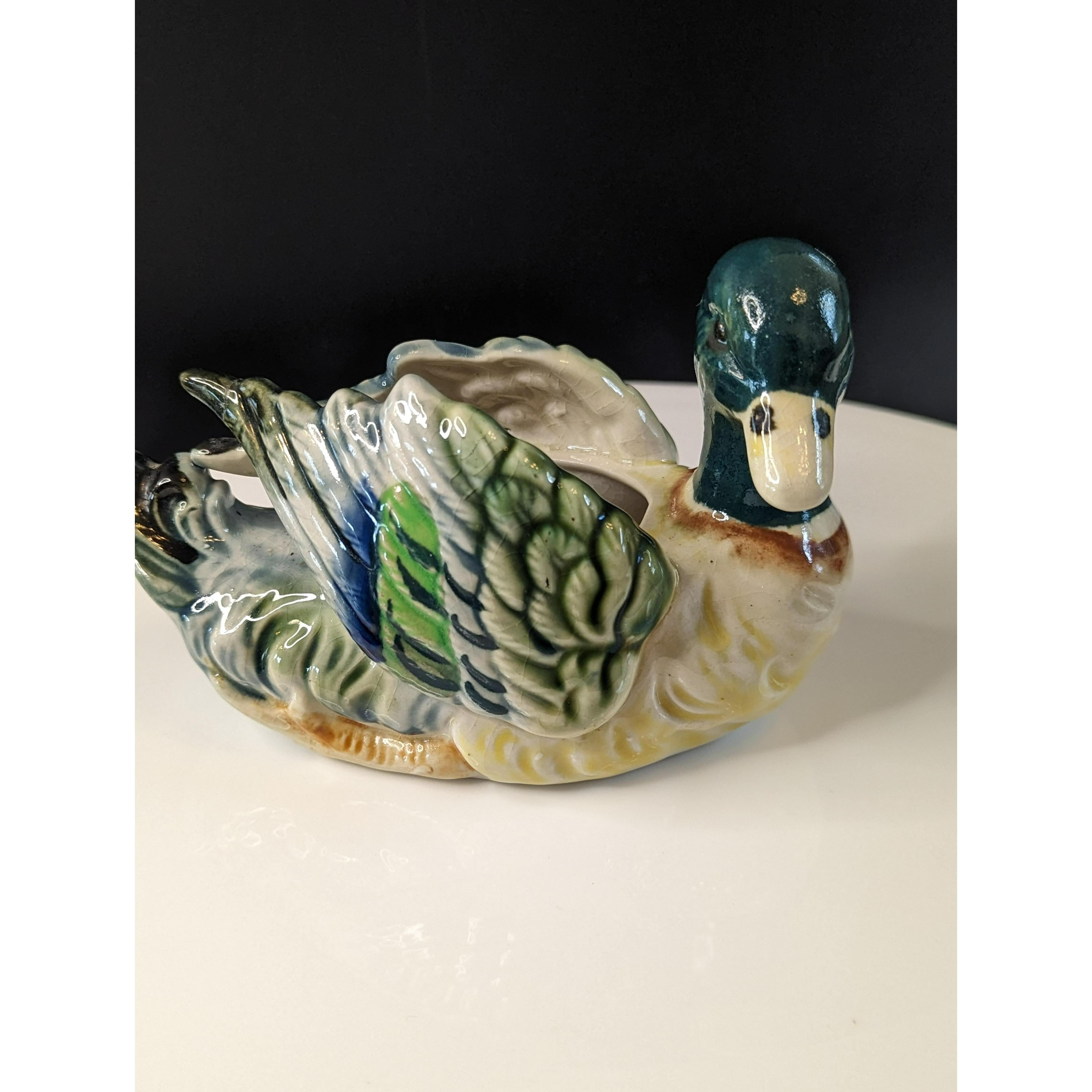 Mallard Duck Shaped Vase