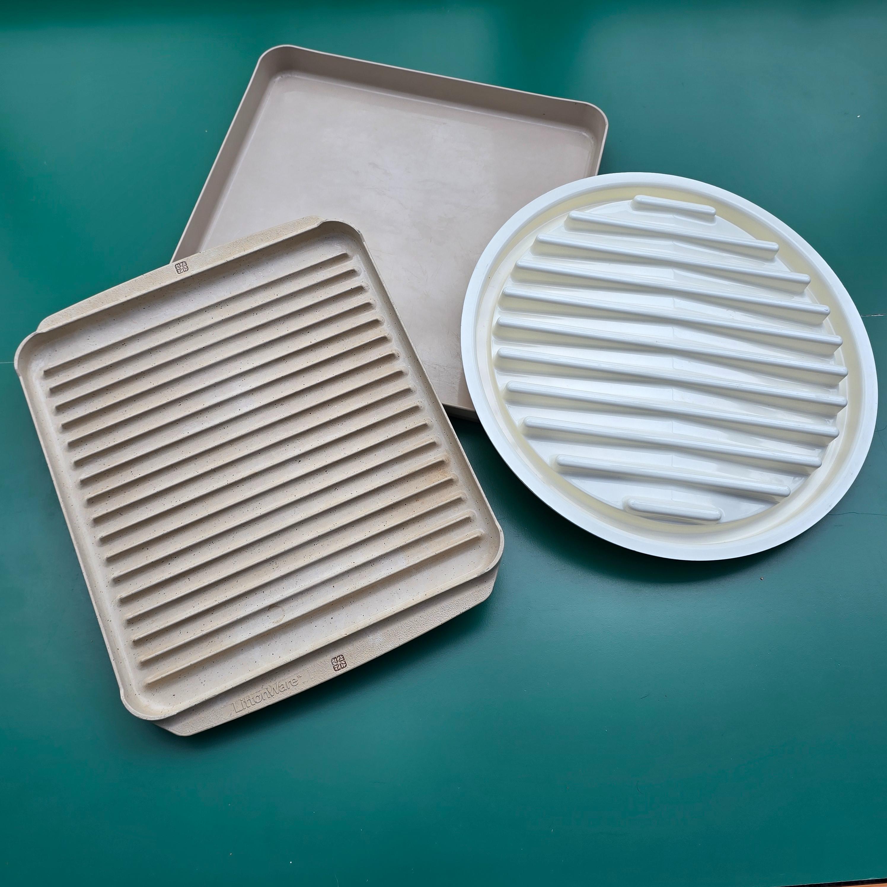 Anchor Hocking MicroWare Microwave Bacon Cooker Rack Pan Tray Vintage ...