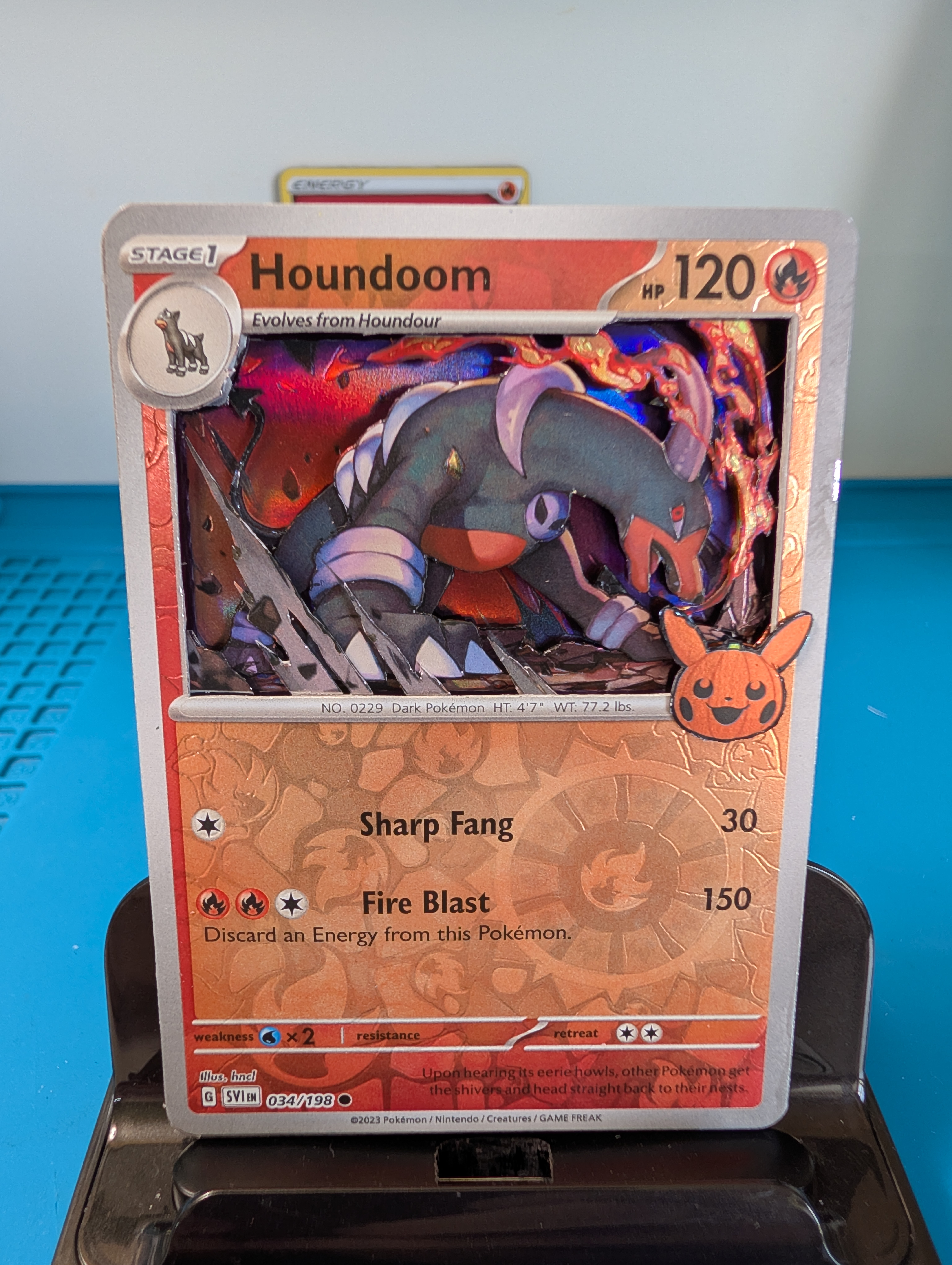 Houndoom Custom 3D art card