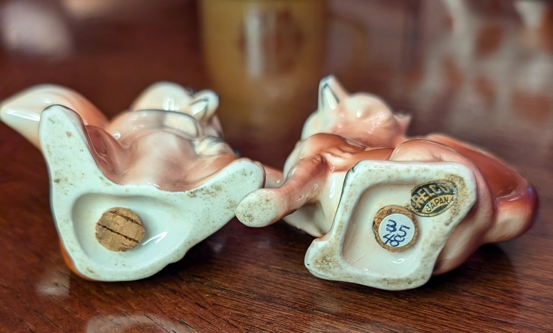 Relco Sweet Fox & Vixen Salt & Pepper Shakers Japan